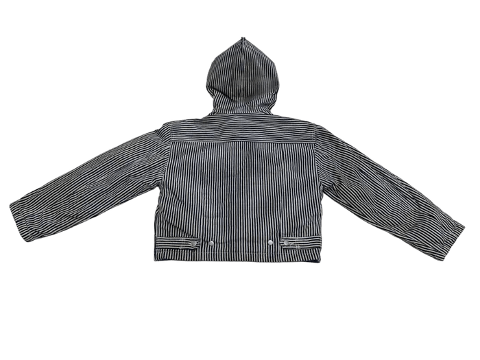 Issey Miyake Achieve 1988 Issey Miyake Hikory Hoodie Flap Jacket Size US S / EU 44-46 / 1 - 7 Thumbnail