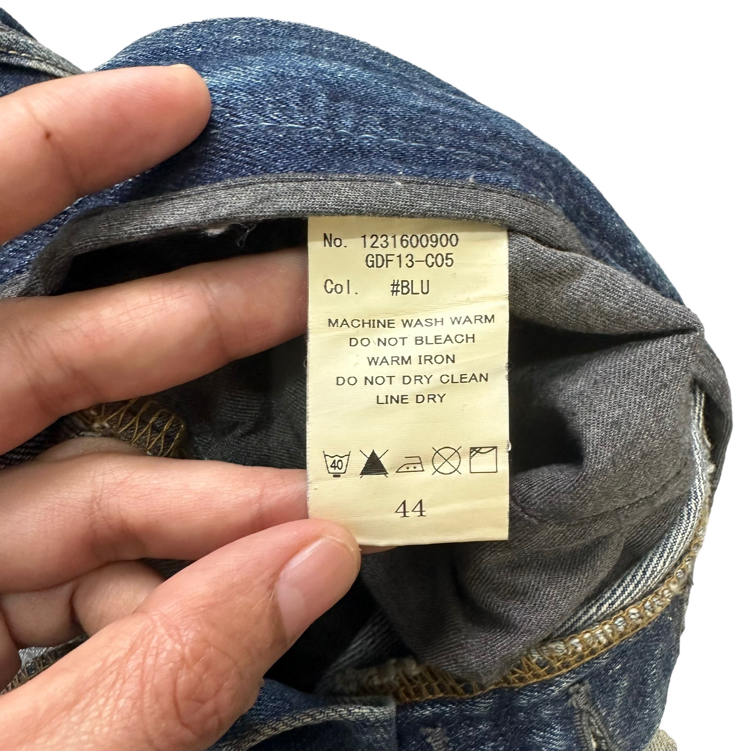 GOSTAR DE FUGA TRASHED🔥 GOSTA DE FUGA FLY BUTTON WASHED JEANS #7628-158 Size 33" - 9 Thumbnail