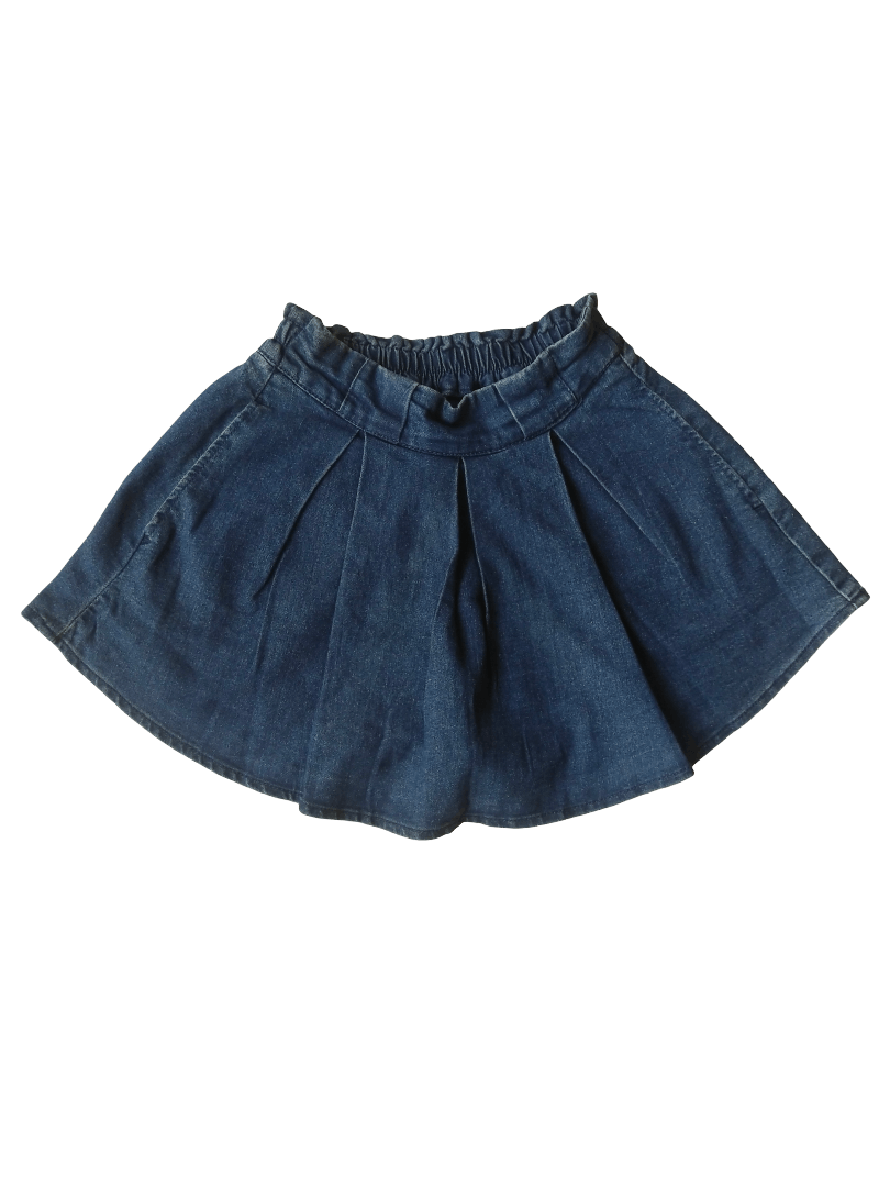 Angel Blue Angel Heart Denim Skirt – Japan Label – Kawaii Y2K Short Size 25" / US 0 / IT 36 - 3 Thumbnail