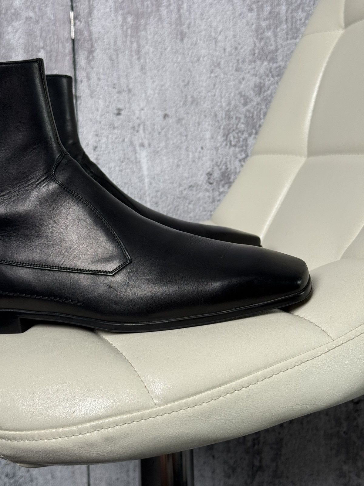 Dior × Hedi Slimane Dior Homme AW 2007 HEDI SLIMANE Era Zip-Up Leather Boots Size US 8.5 / EU 41-42 - 10 Thumbnail