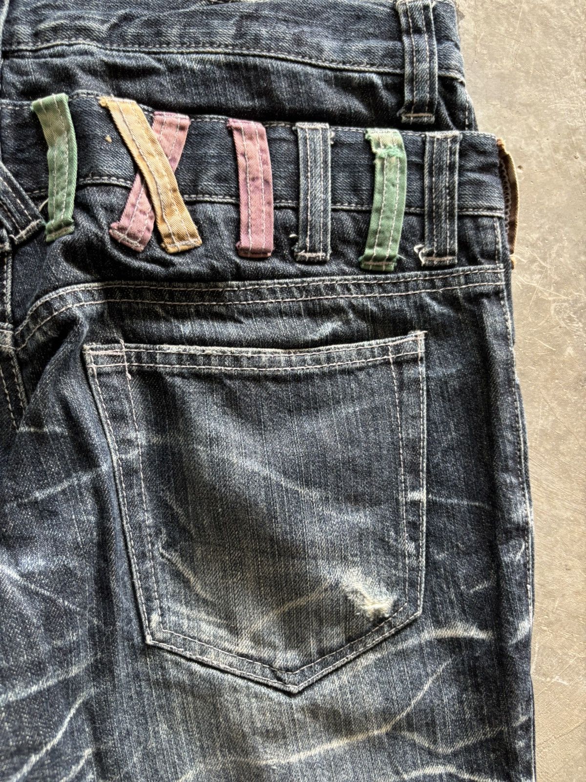 PPFM CRAZY DOUBLE WAIST NYLAUS PUNK GRUNGE SICK FADED CLAW WASHED Size US 32 / EU 48 - 13 Thumbnail