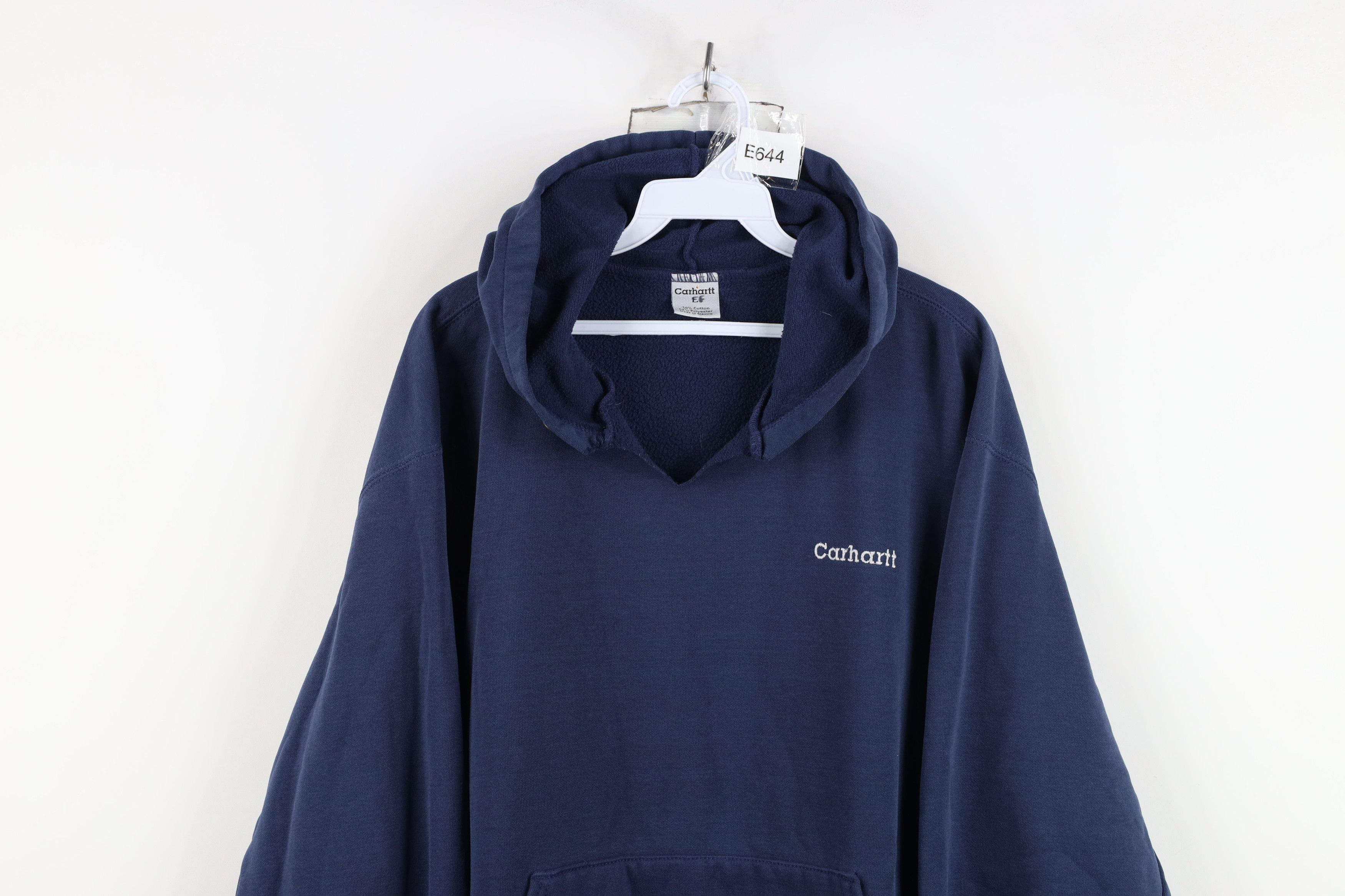 Carhartt Vintage Carhartt Spell Out Hoodie Sweatshirt Navy blue Size US L / EU 52-54 / 3 - 2 Thumbnail