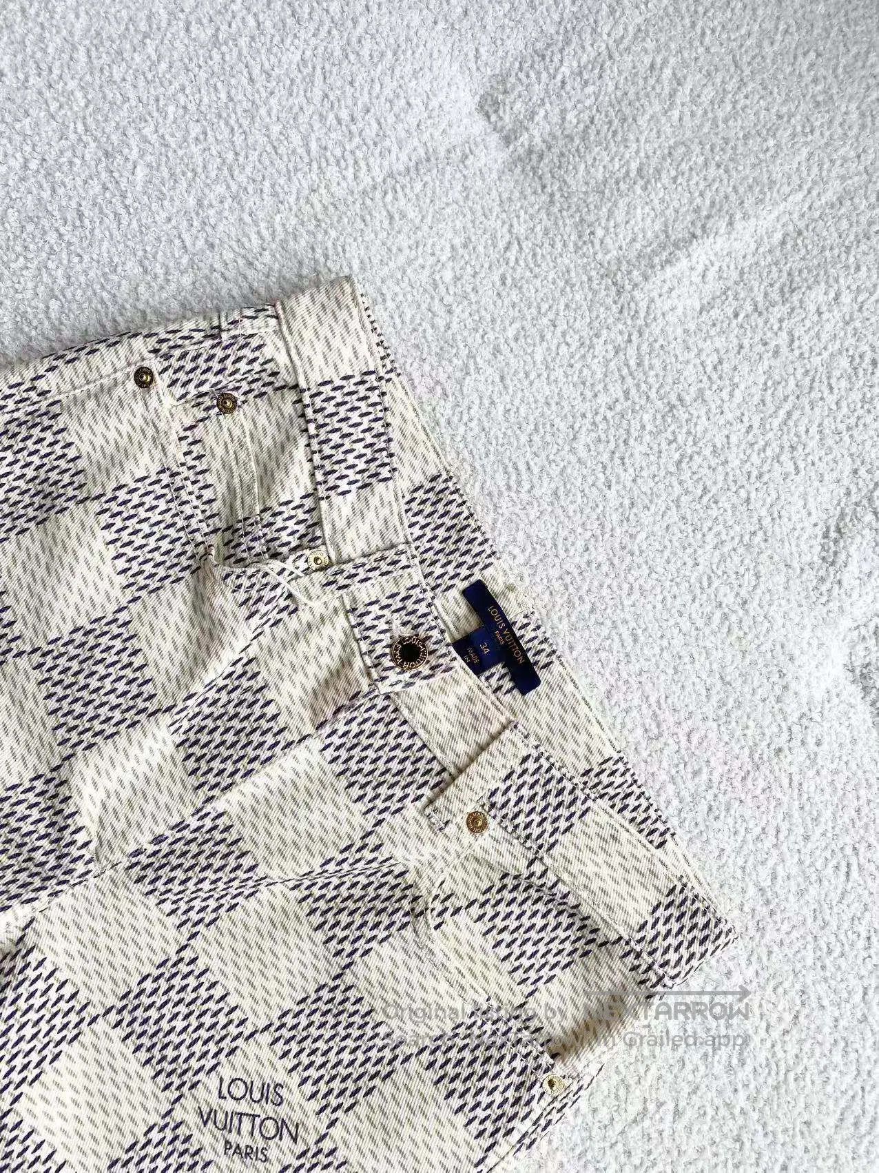 Louis Vuitton Louis Vuitton Checkerboard logo jeans| Size 42" / US 20 - 4 Thumbnail