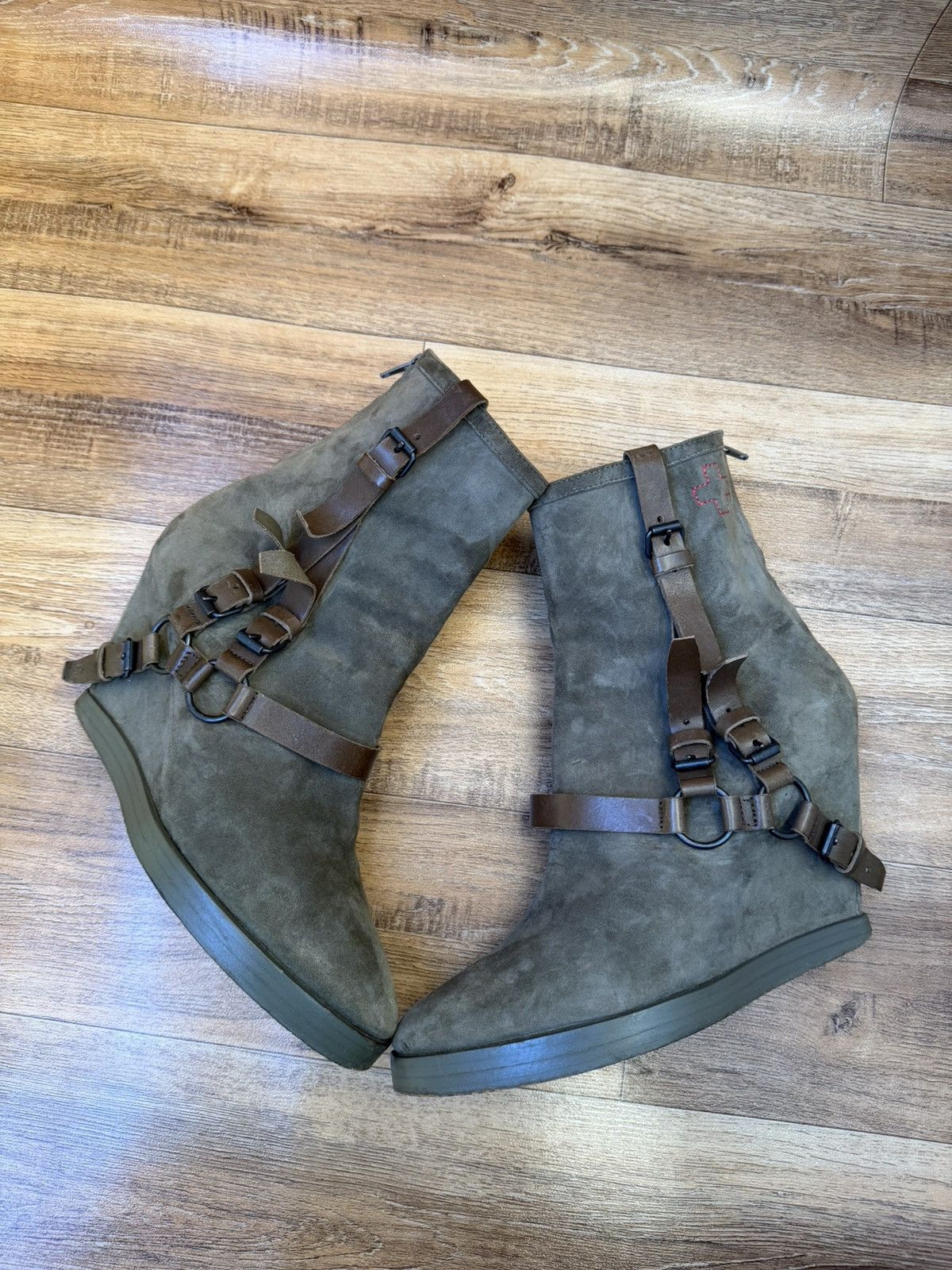 A.F. Vandevorst A.F.VANDEVORST Strapped Leather Fetish Boots Size US 8 / IT 38 - 6 Thumbnail