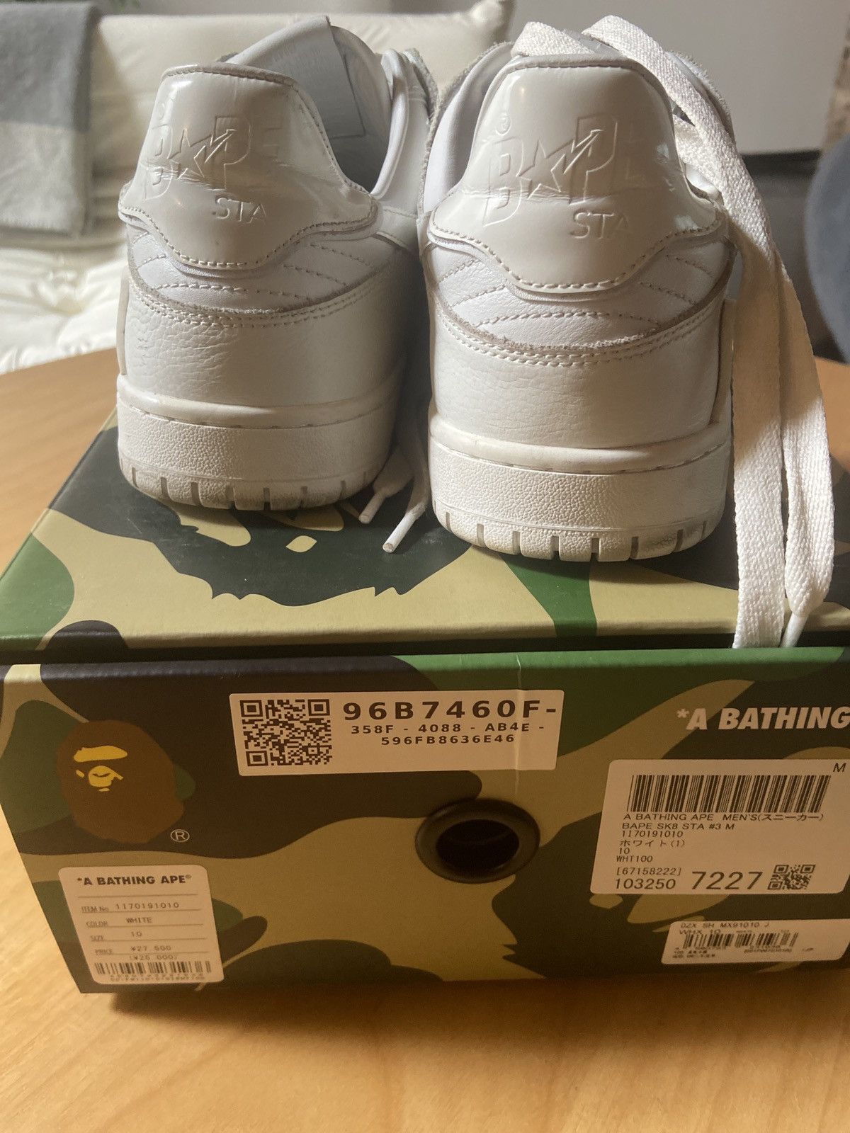 Bape Bape sk8sta triple white Size US 10 / EU 43 - 4 Thumbnail