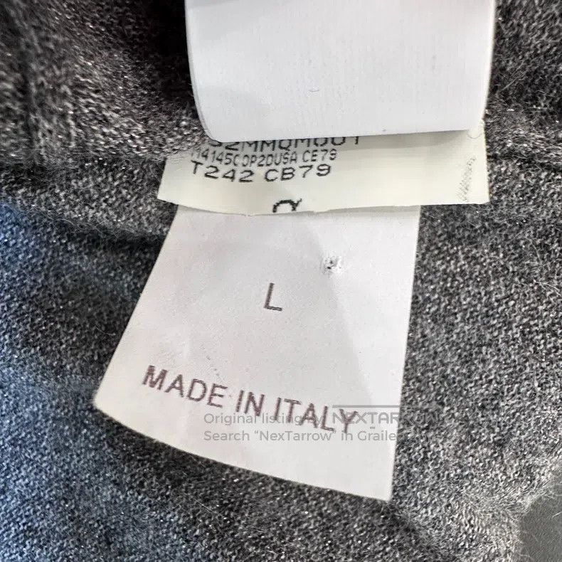 Brunello Cucinelli Brunello Cucinelli Dark gray V-neck knitted sweater Size L / US 10 / IT 46 - 7 Thumbnail