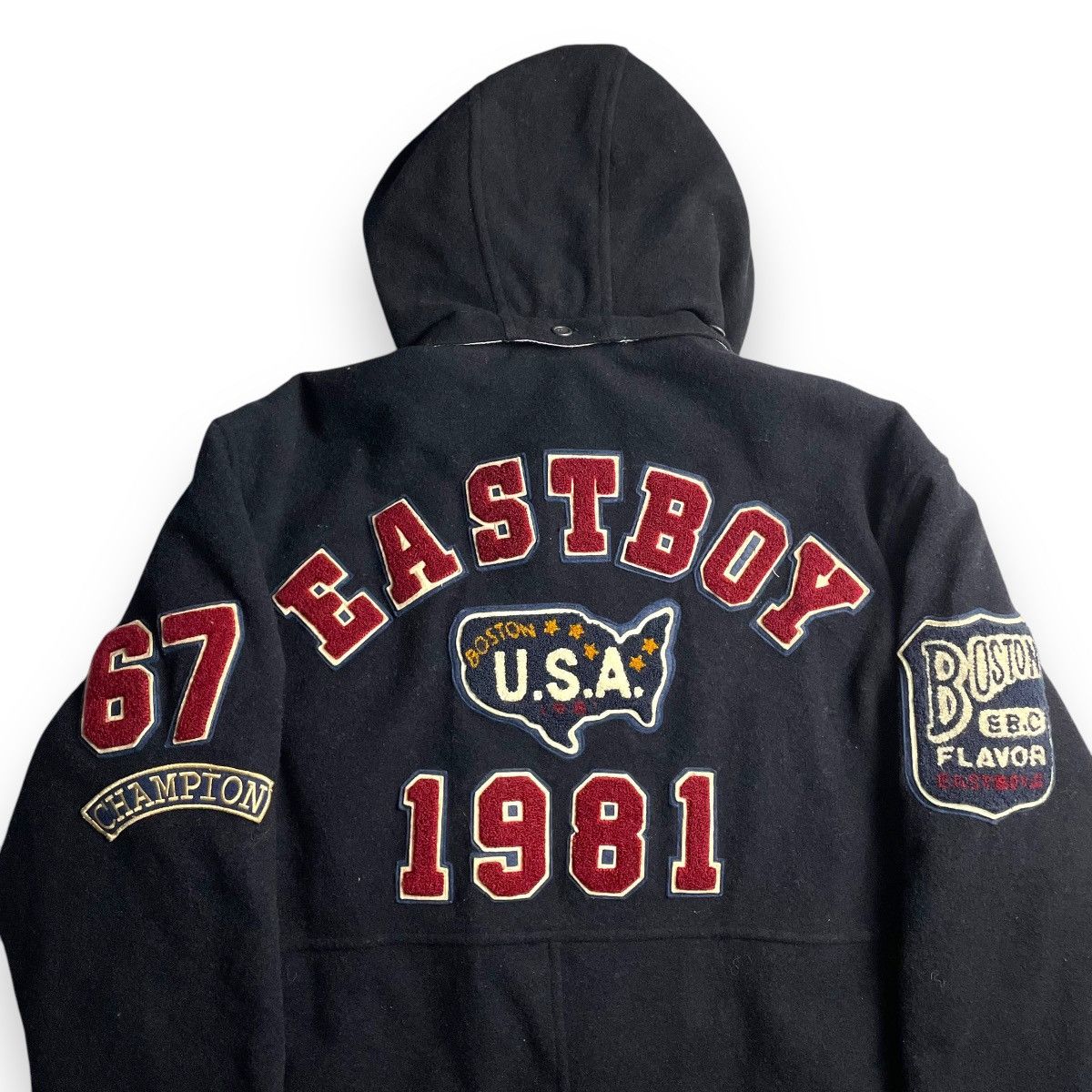 Japanese Brand VINTAGE EASTBOY EMBROIDERED SPELL OUT WOOL VARSITY JACKET Size US XL / EU 56 / 4 - 9 Thumbnail