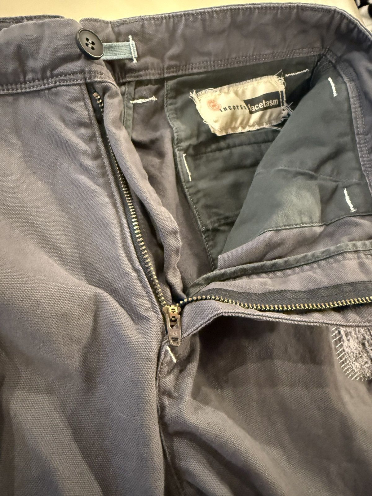 Facetasm × Incotex Gray Distressed Effect Pants Size US 30 / EU 46 - 6 Thumbnail