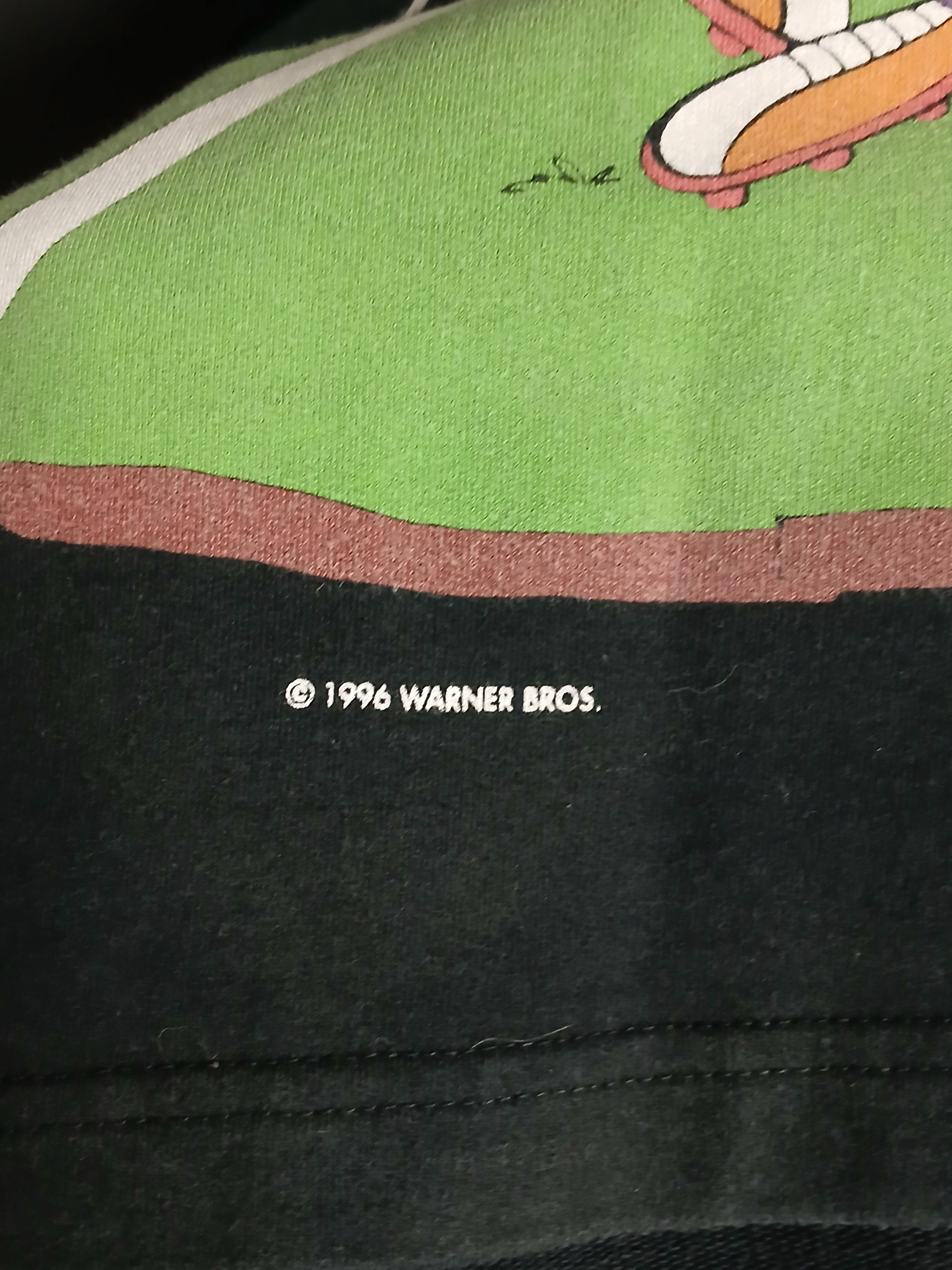 Vintage × Warner Bros Vintage 1996 Looney Tunes Taz Soccer Football Sweatshirt Size US L / EU 52-54 / 3 - 4 Thumbnail