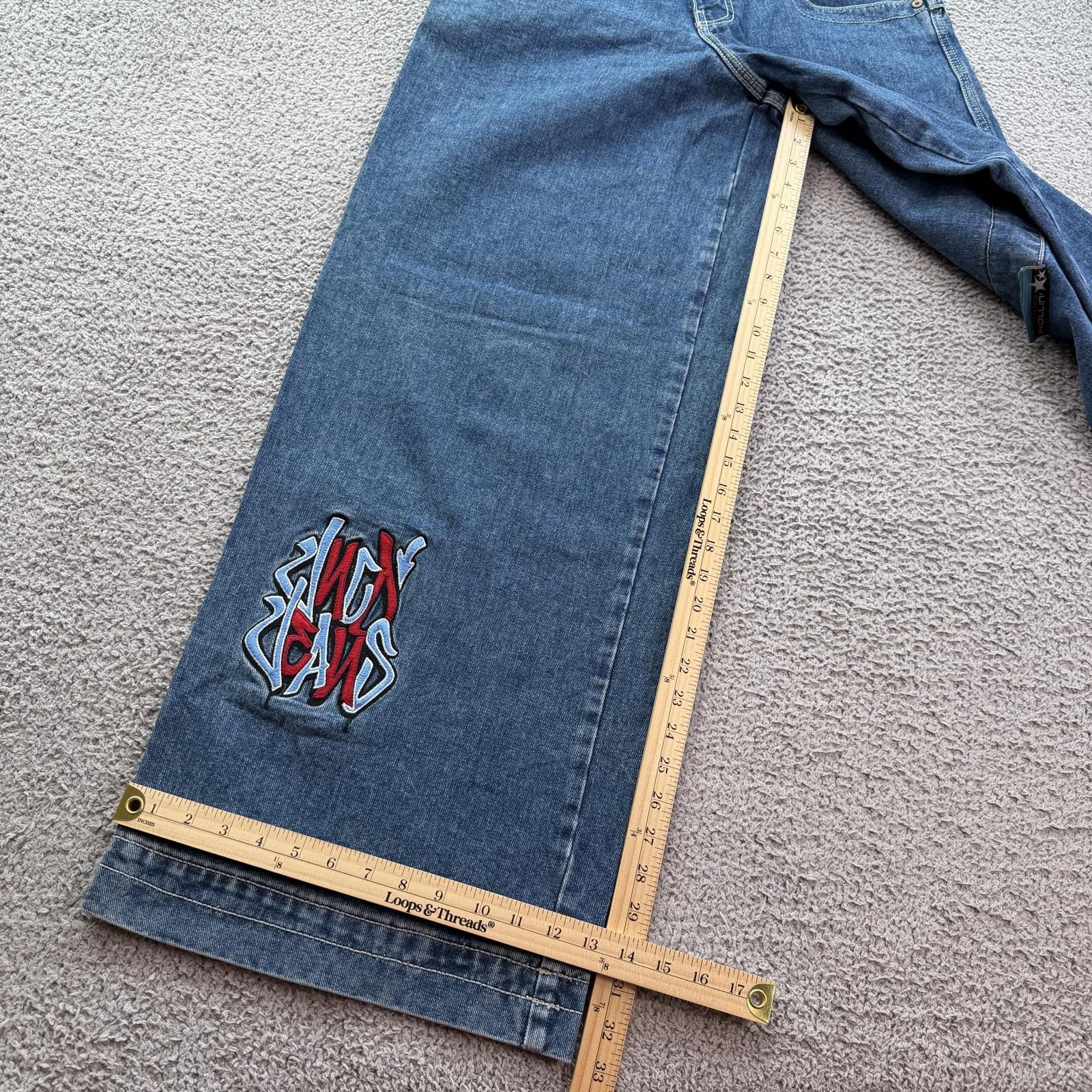 JNCO Vintage JNCO Rollin 360 Wide Leg Denim Jeans 30x32 Y2K Baggy Size US 30 / EU 46 - 5 Thumbnail