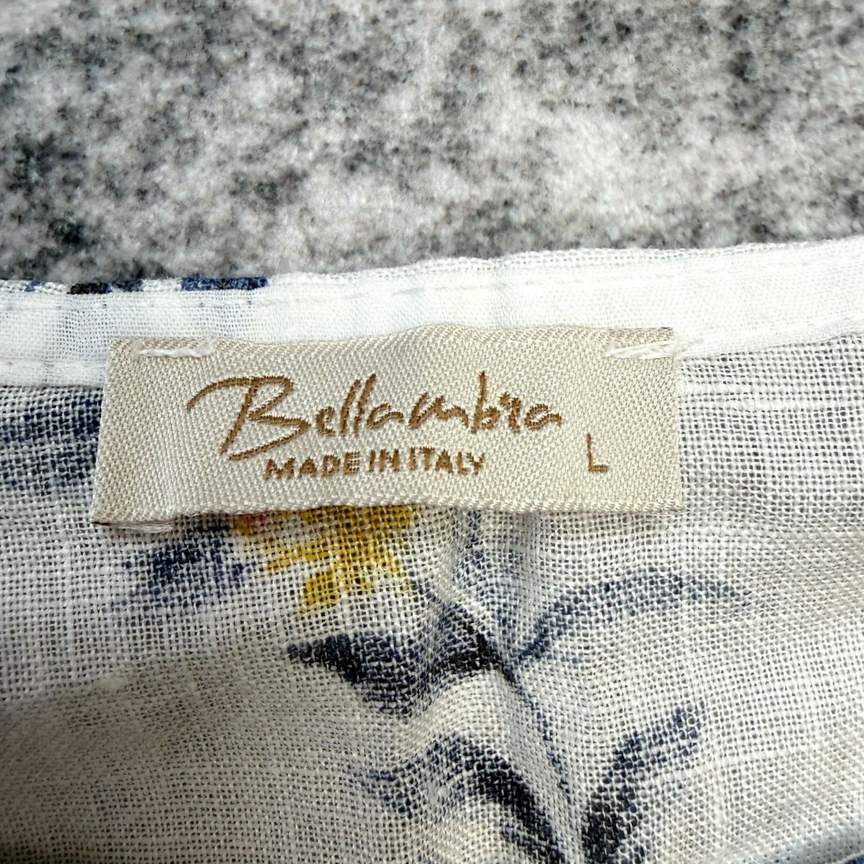 Bell Bella Umbra Linen Top Womens Large White Floral Shirt Boxy Boho Garden Party Blouse Shirt Bohemian Womens L White Floral Boho Garden Party Shirt Size L / US 10 / IT 46 - 3 Thumbnail