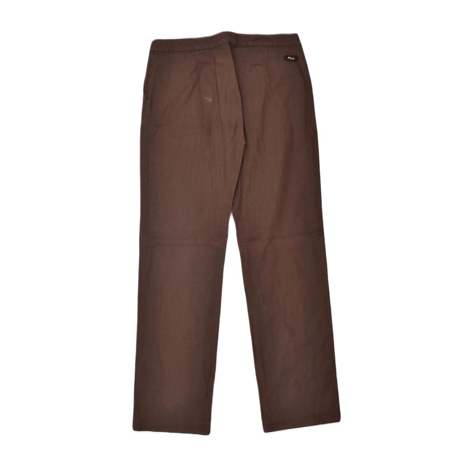 Fila FILA Chino Trousers IT 46 Large W32 L31 Brown Cotton Straight Womens RI01 Size 36" / US 14 / IT 50 - 2 Thumbnail