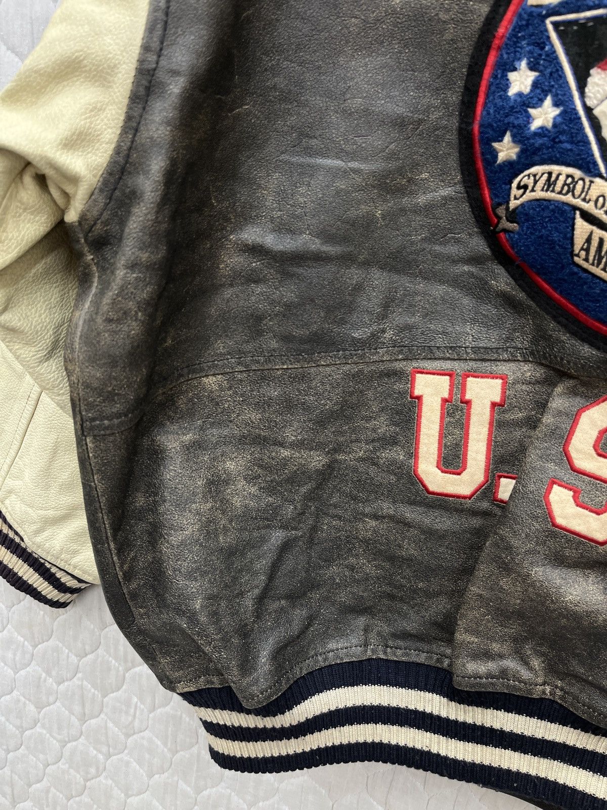 Starter 🔥🔥🔥STEALS VINTAGE STARTER VARSITY LEATHER JACKET Size US L / EU 52-54 / 3 - 15 Thumbnail