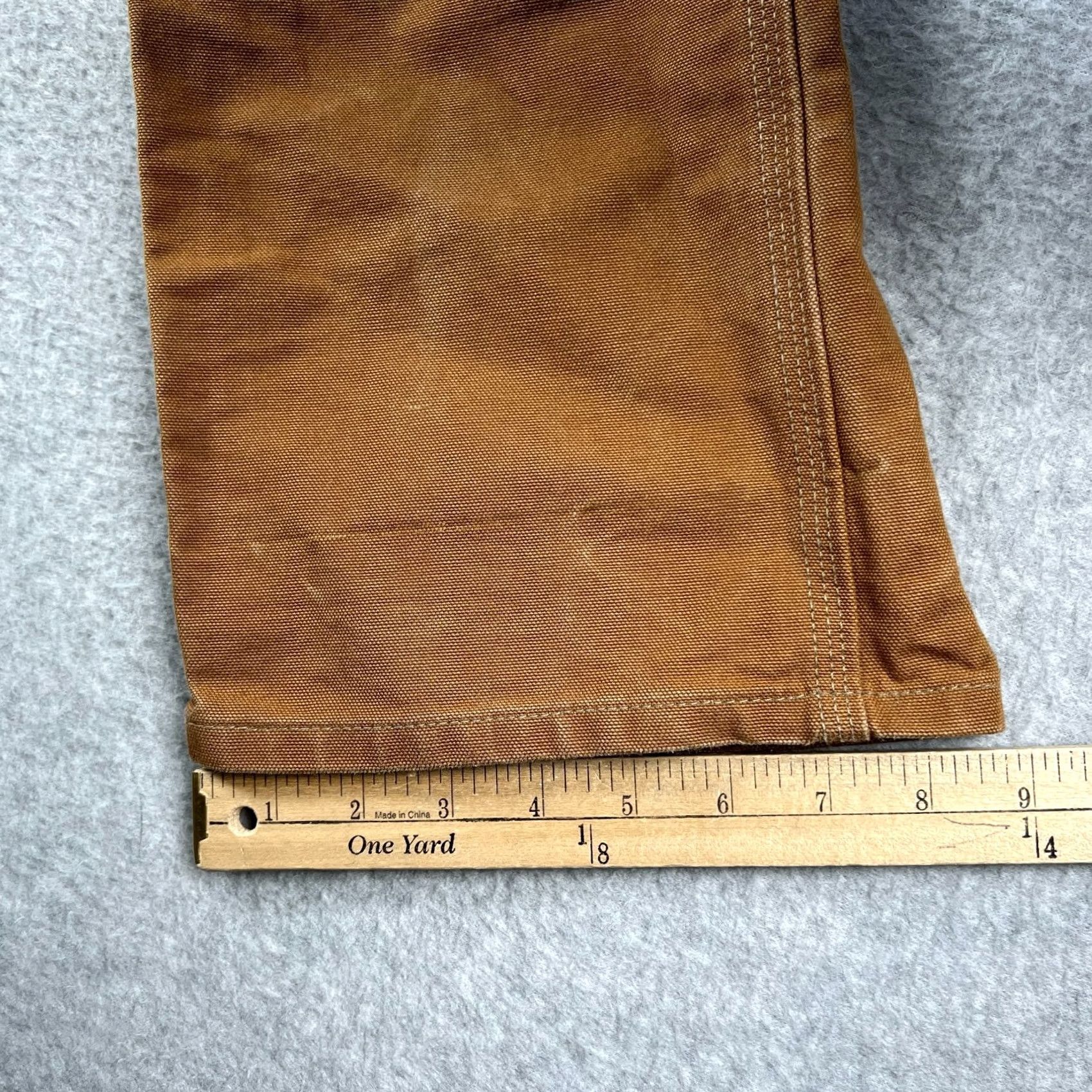 Carhartt VINTAGE Carhartt Pants Mens 33 Brown Double Front Knee Canvas USA Union Made 33x32 B01 BRN Size US 33 - 7 Thumbnail
