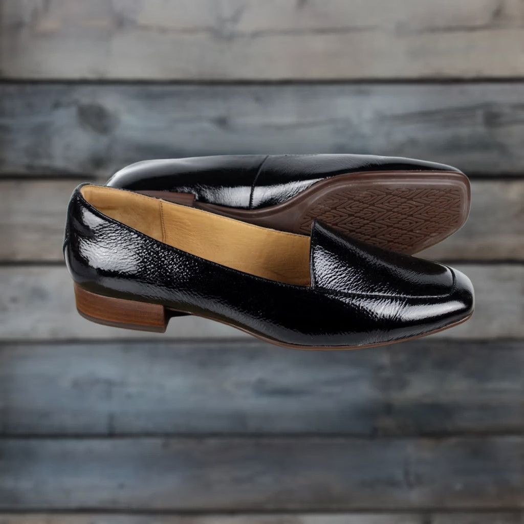 Vintage Sofft Eldyn Black Patent Loafer Sofft Women's Eldyn Loafer Black Patent Size 9.5 M EU 41 Women's Shoes Flat Square Toe Slip On Size US 10 / IT 40 - 1 Thumbnail