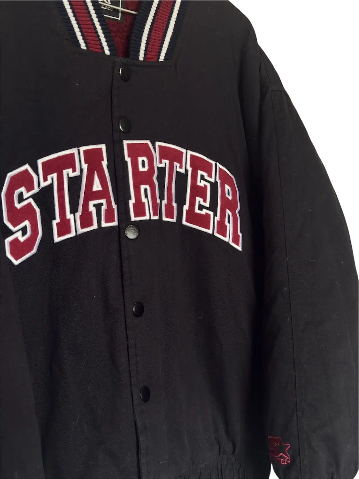Starter Vintage varsity puffer bomber jacket shearling lining size L Size US L / EU 52-54 / 3 - 6 Thumbnail