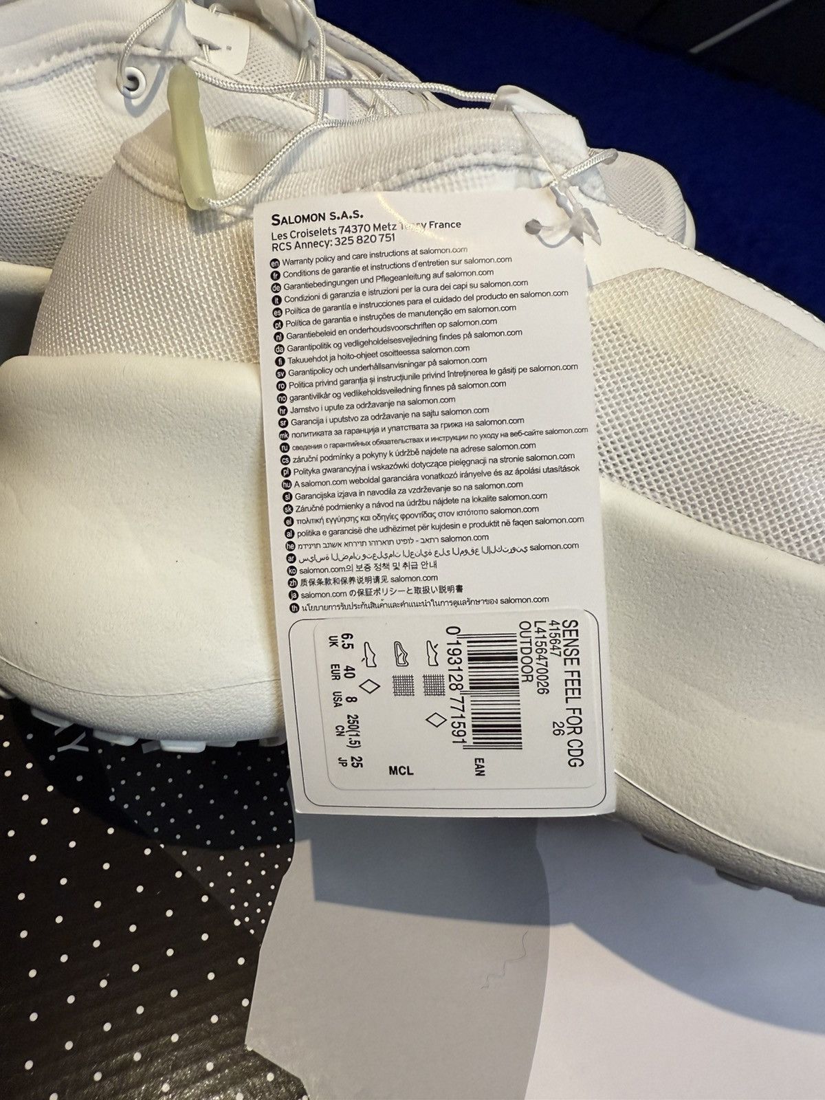 Comme des Garcons Comme des Garçons x Salomon Sense Feel “White” – US 8 – New Size US 8 / IT 38 - 8 Thumbnail