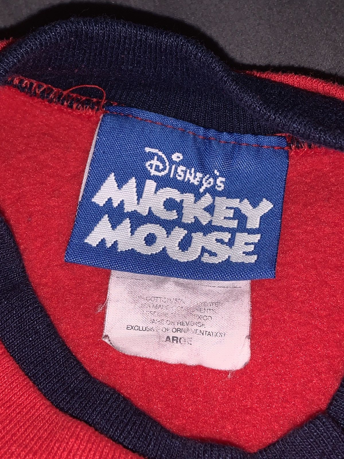 Mickey Mouse Vintage - Unisex - Mickey Mouse Sweater - Size L - Red Size US L / EU 52-54 / 3 - 3 Thumbnail