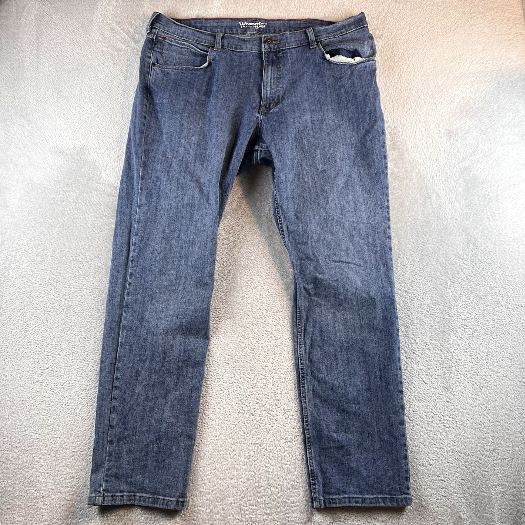 Wrangler Wrangler Jeans Mens Size 40 X 32 Straight Denim 5-Pocket Blue Cowboy USA Stars Comfort Stretch Regular Fit Size US 40 / EU 56 - 2 Thumbnail