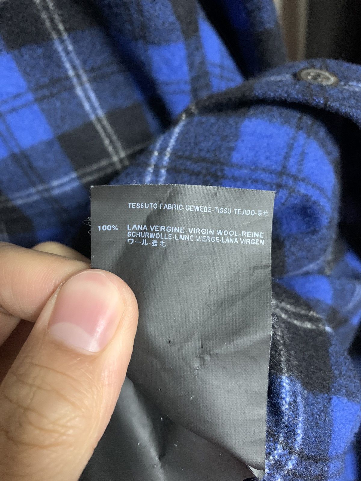 Saint Laurent Paris Saint Laurent 2013FW Blue plaid wool shirt Size US S / EU 44-46 / 1 - 4 Thumbnail