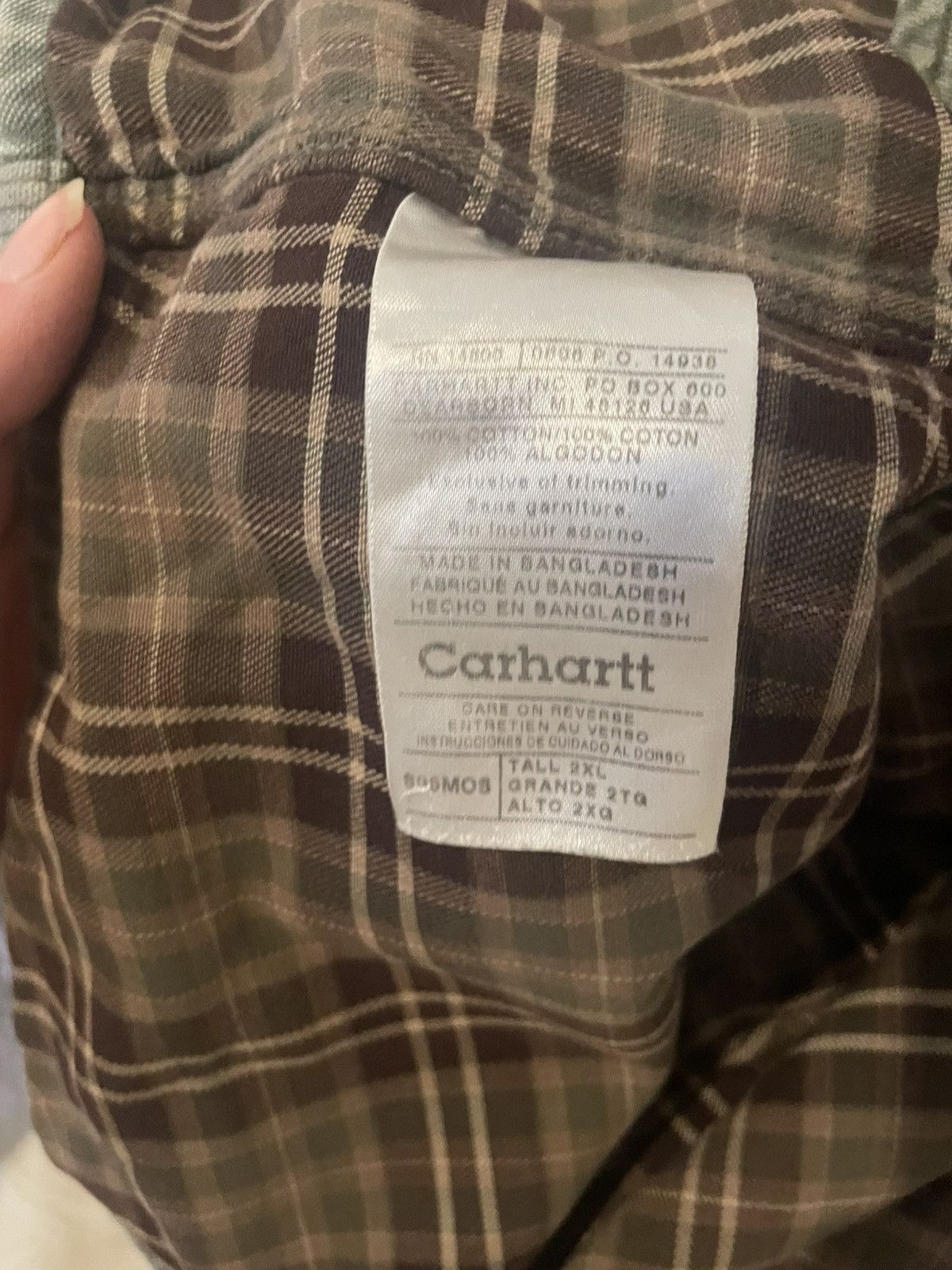 Carhartt Carharrt flannel lined work shirt Size US XXL / EU 58 / 5 - 4 Thumbnail