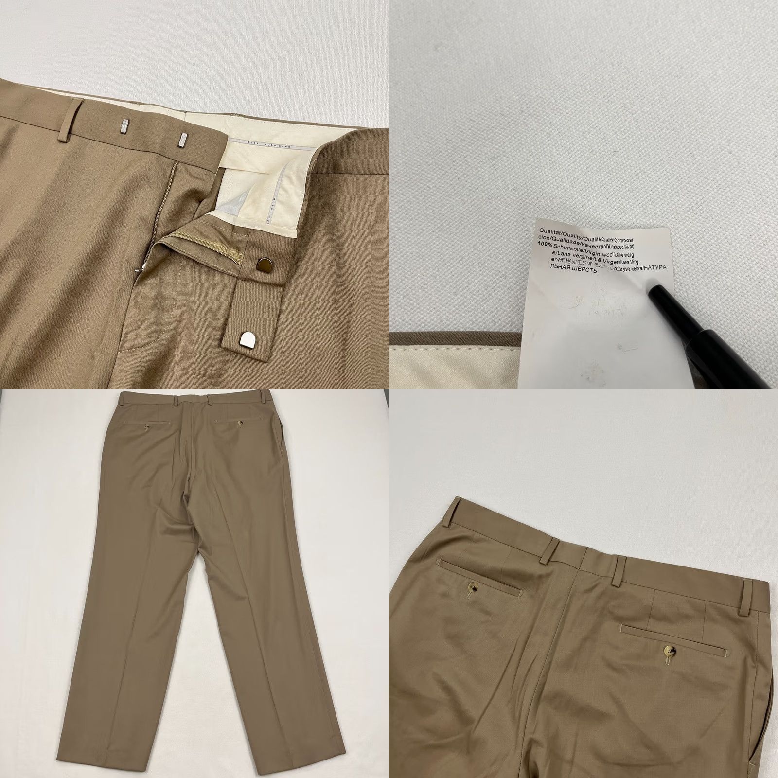 Vintage VINTAGE Hugo Boss Dress Pants Men 38 x 32 James Brown Straight Brown Wool Trousers Slack Size US 38 / EU 54 - 8 Thumbnail
