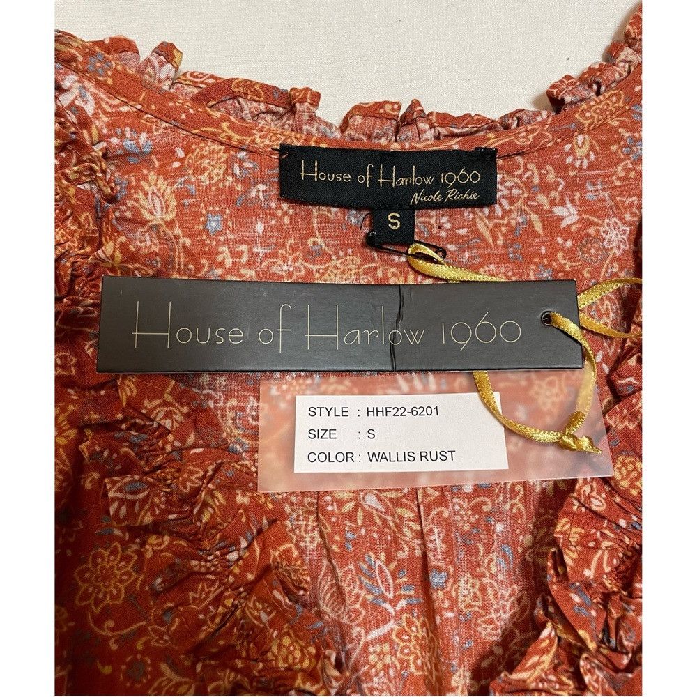 House of Harlow NWT New HOUSE OF HARLOW 1960 V-neck Smocked Waist Tiered Ru Size S / US 4 / IT 40 - 7 Thumbnail