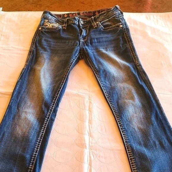 Rock Revival Rock Revival Eilis Easy Boot Stretch Sz. 28 Blue Jeans Size 28" / US 6 / IT 42 - 1 Thumbnail