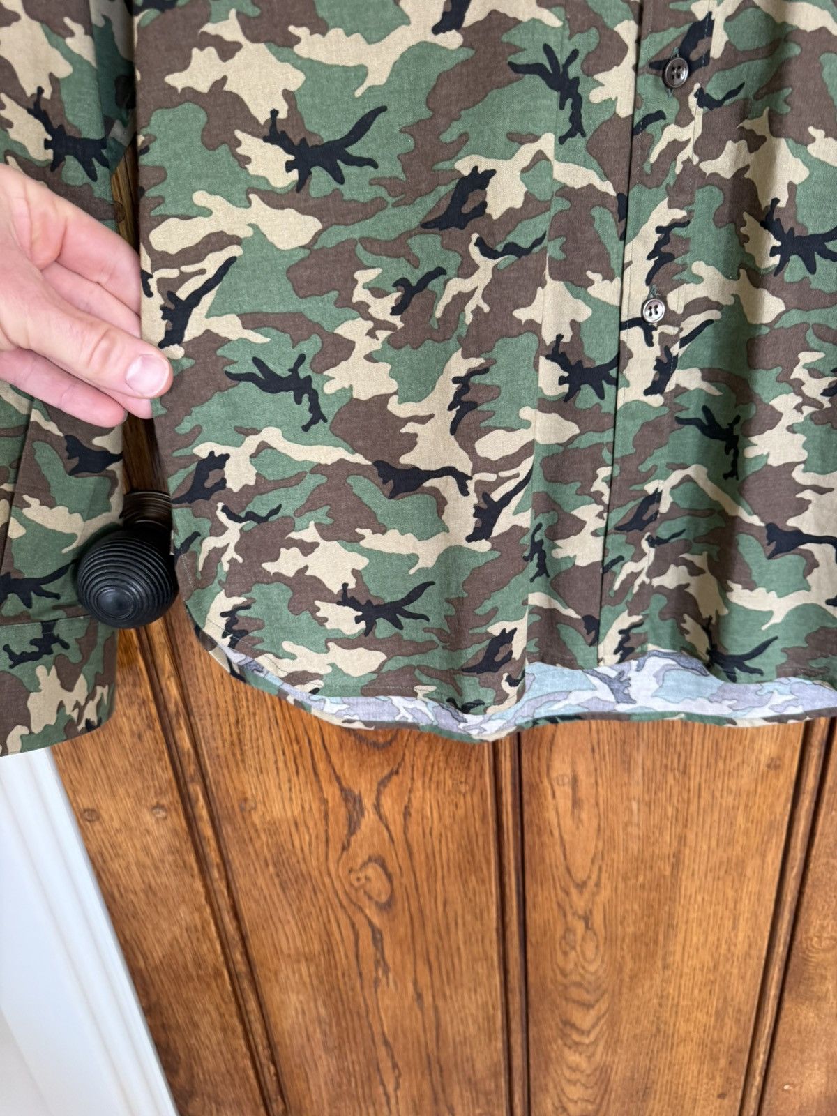 Saint Laurent Paris SS15 Saint Laurent Psych Rock camo shirt Hedi Slimane 41 Size US L / EU 52-54 / 3 - 14 Thumbnail