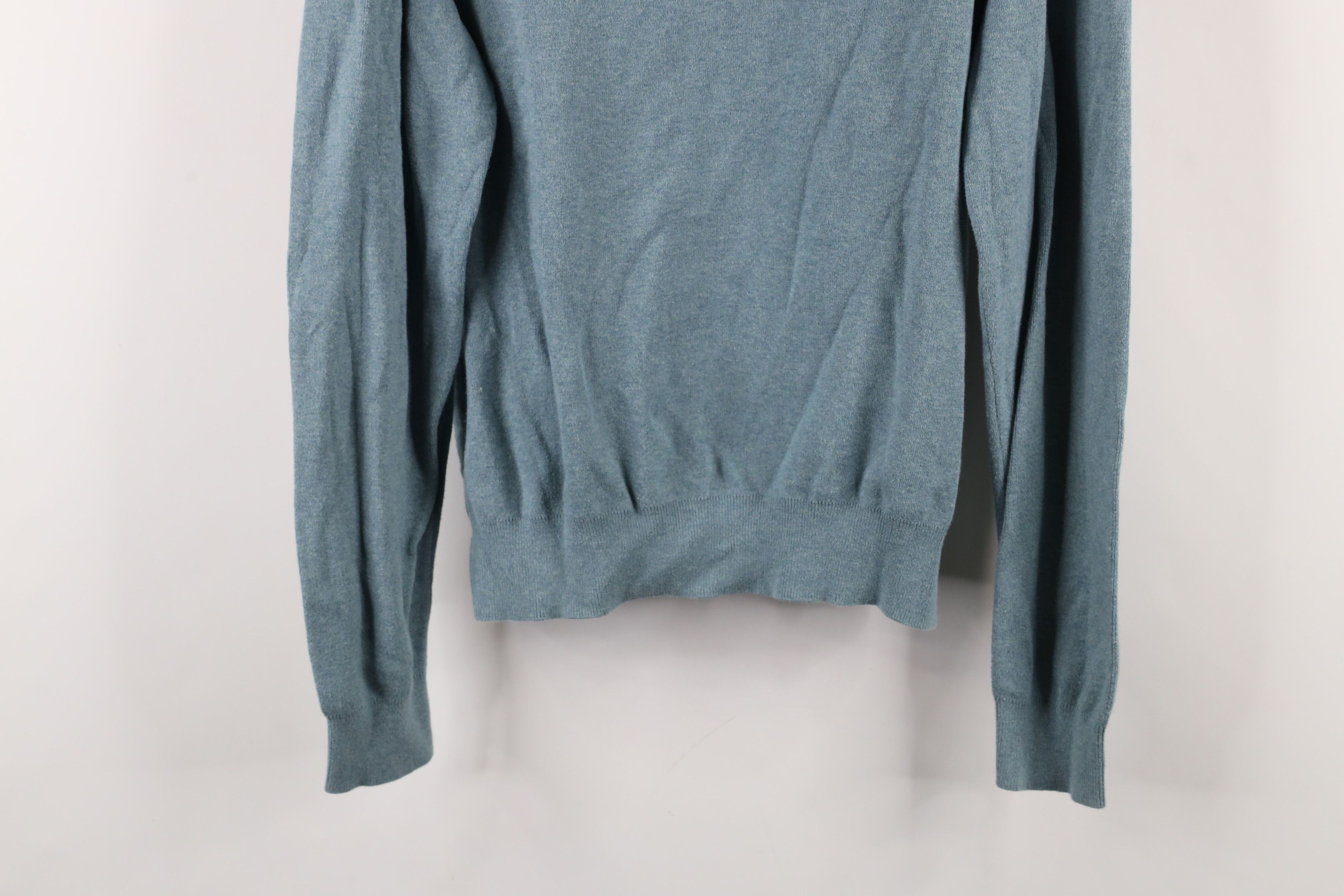 Ralph Lauren × Vintage Vintage Ralph Lauren Pima Cotton Ribbed Knit Sweater Teal Size US M / EU 48-50 / 2 - 9 Thumbnail