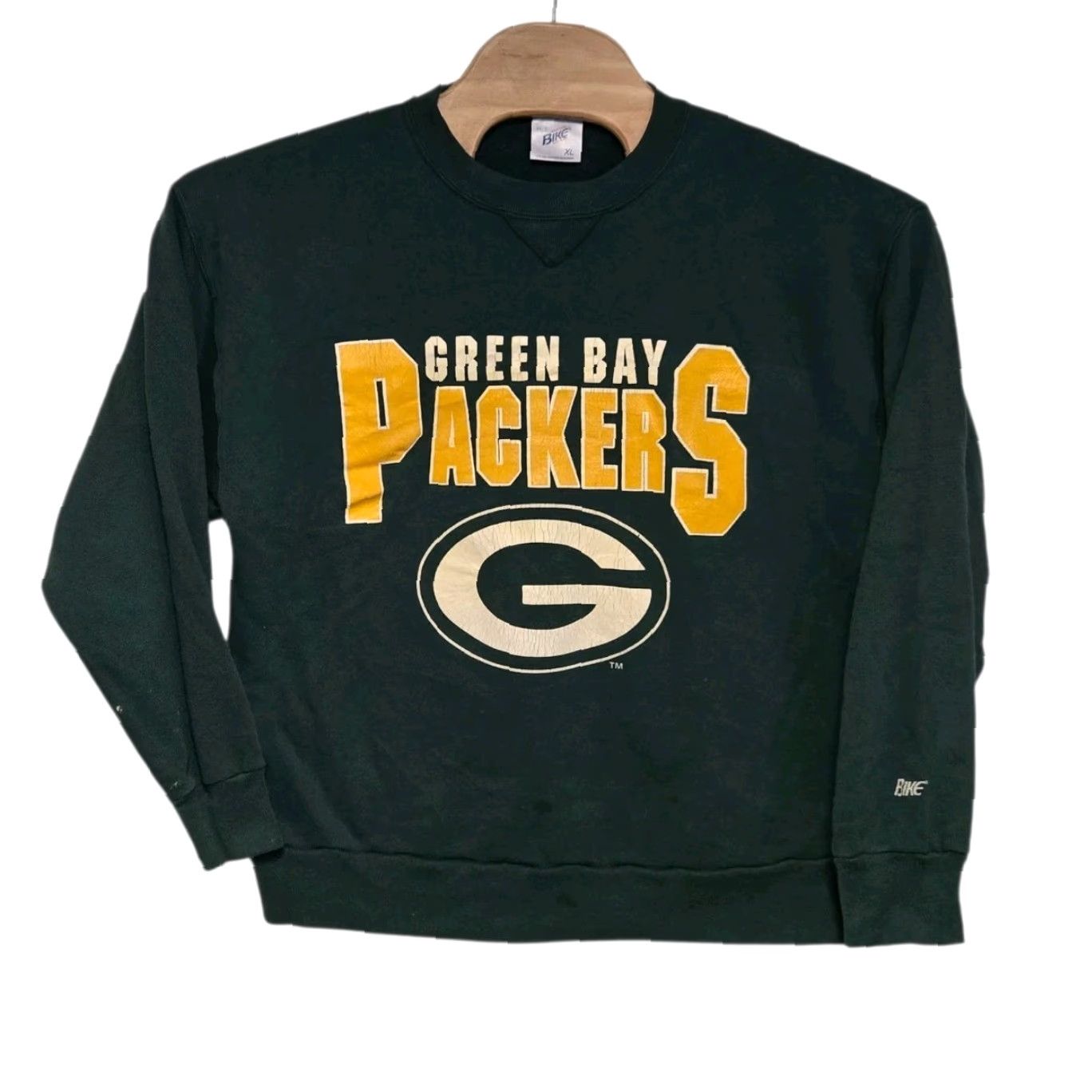 Vintage VINTAGE Bike Sweatshirt Mens XL Green Logo 90s Sports USA Football Pullover Crew Neck Graphic Print Size US XL / EU 56 / 4 - 2 Thumbnail