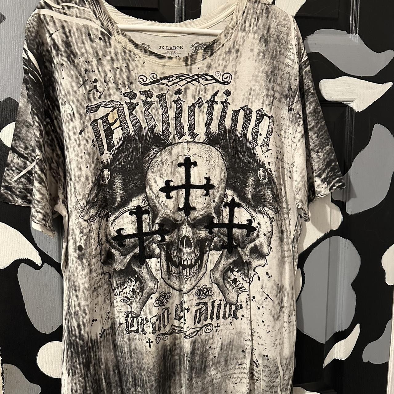 image of Affliction Tee in White, Men's (Size 2XL)