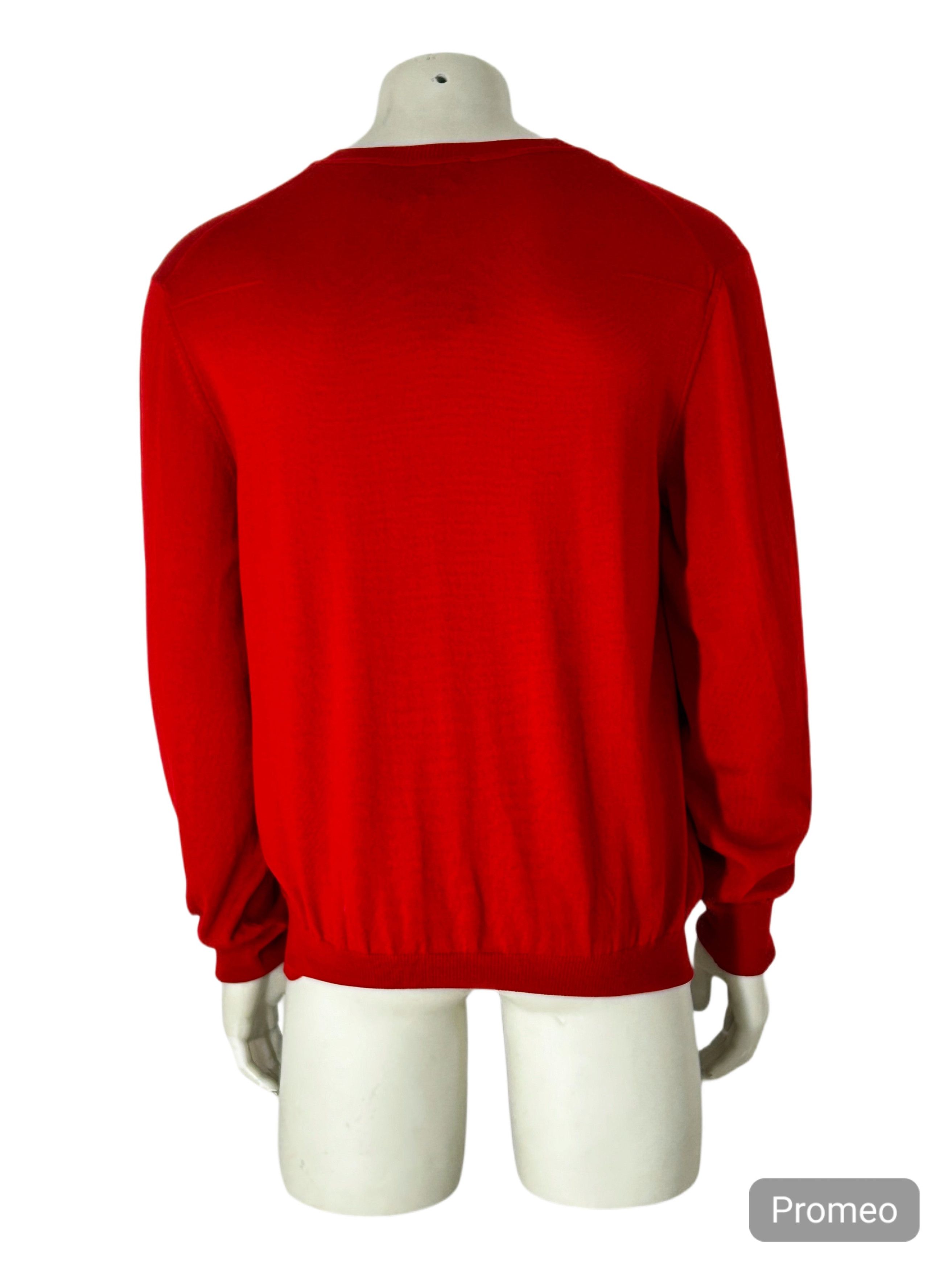 Dior DIOR HOMME RED LAYERED V-NECK KNIT Size US XL / EU 56 / 4 - 3 Thumbnail