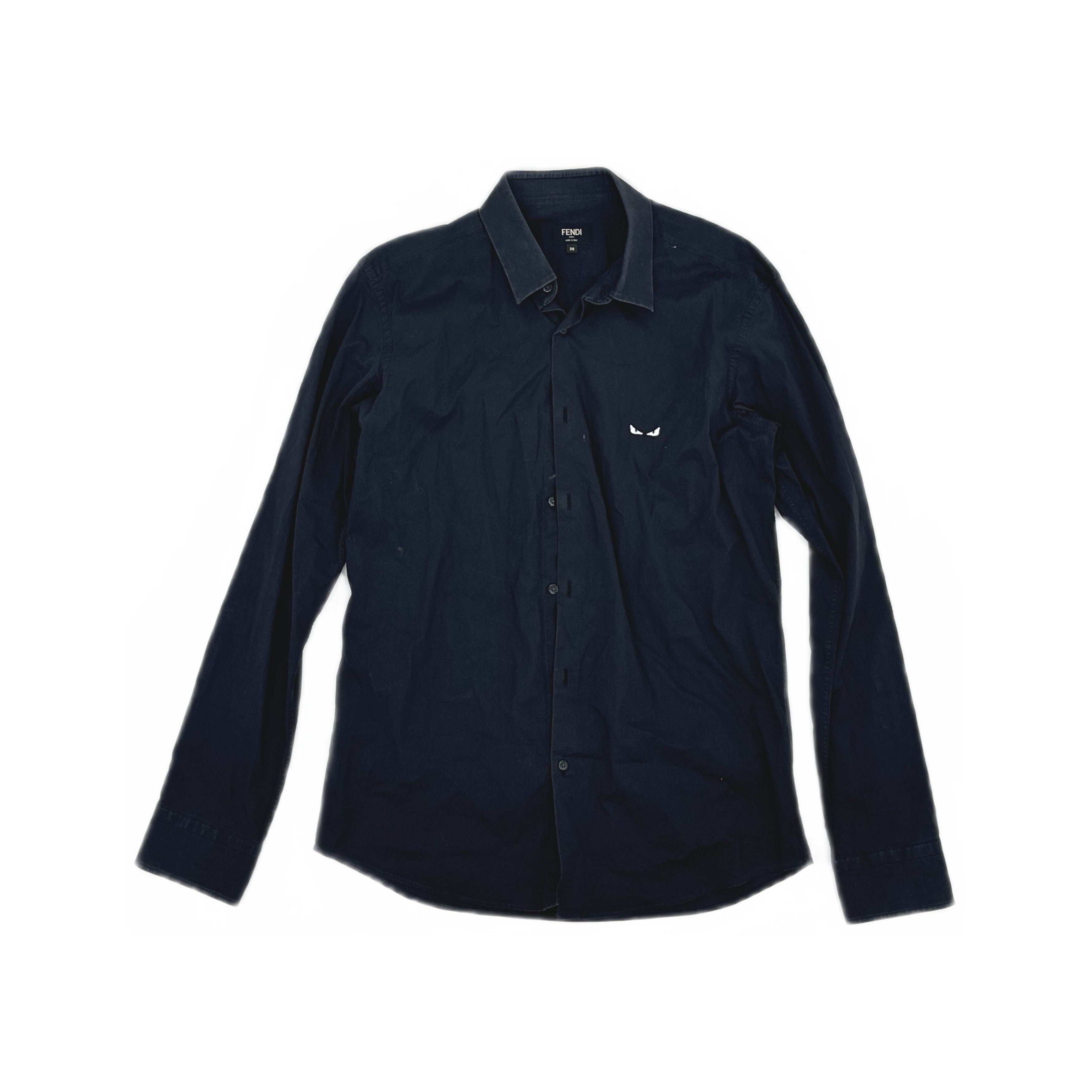 Fendi Fendi Black Bug Eyes Button Up Shirt Size M Size US M / EU 48-50 / 2 - 1 Thumbnail
