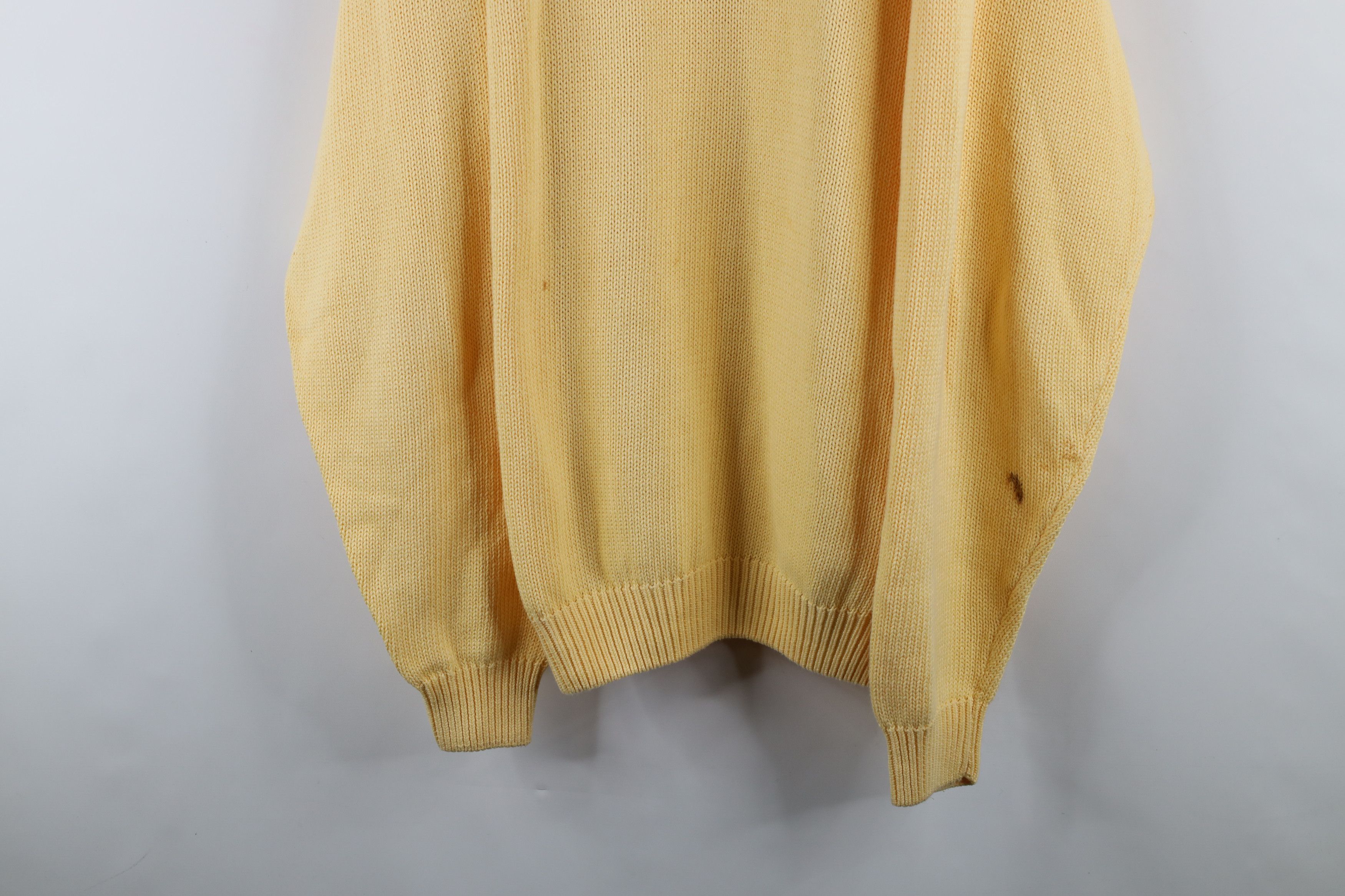 Vintage Vintage 90s Streetwear Blank Cotton Knit Crewneck Sweater Size US XXL / EU 58 / 5 - 3 Thumbnail