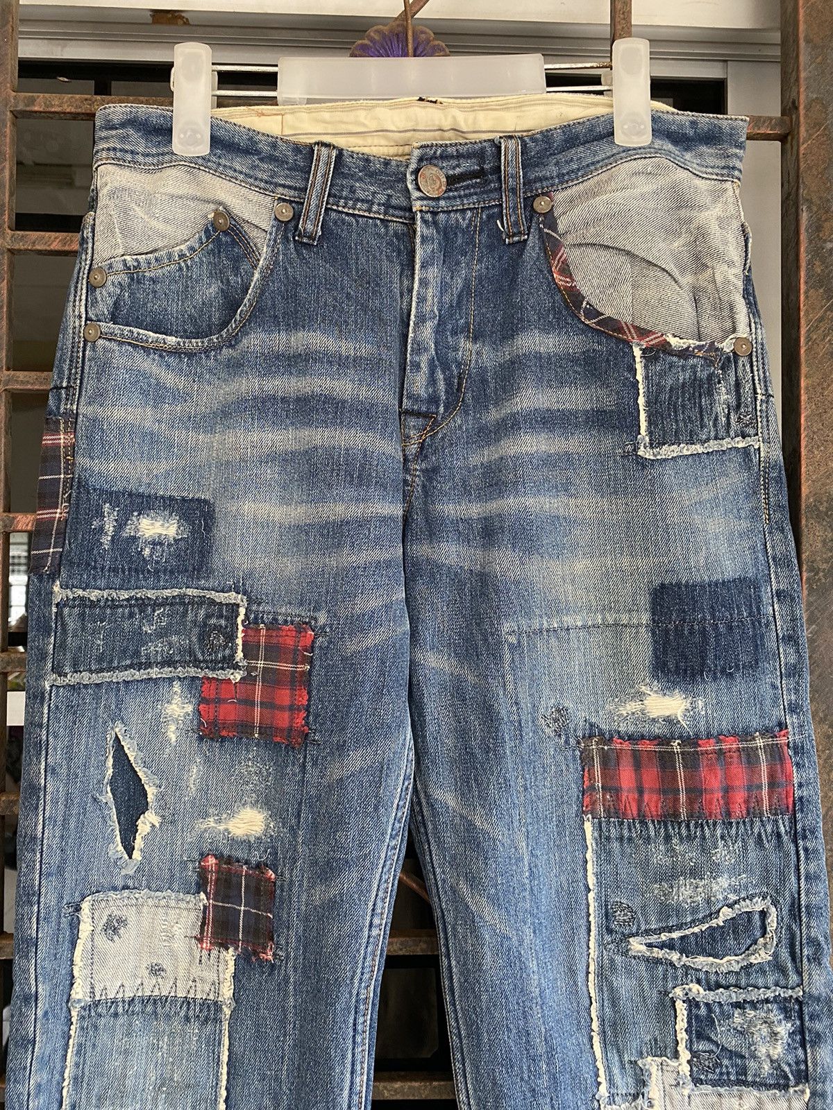 Japanese Brand Japanese Brand Pocket Park Patchwork Denim Size US 31 - 4 Thumbnail
