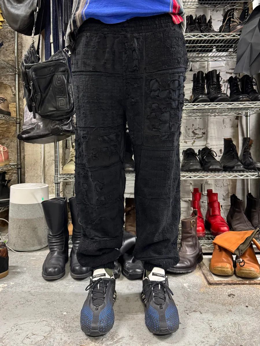 Givenchy × Vintage Givenchy Destroyed Black Relaxed Pants Size US 32 / EU 48 - 2 Thumbnail