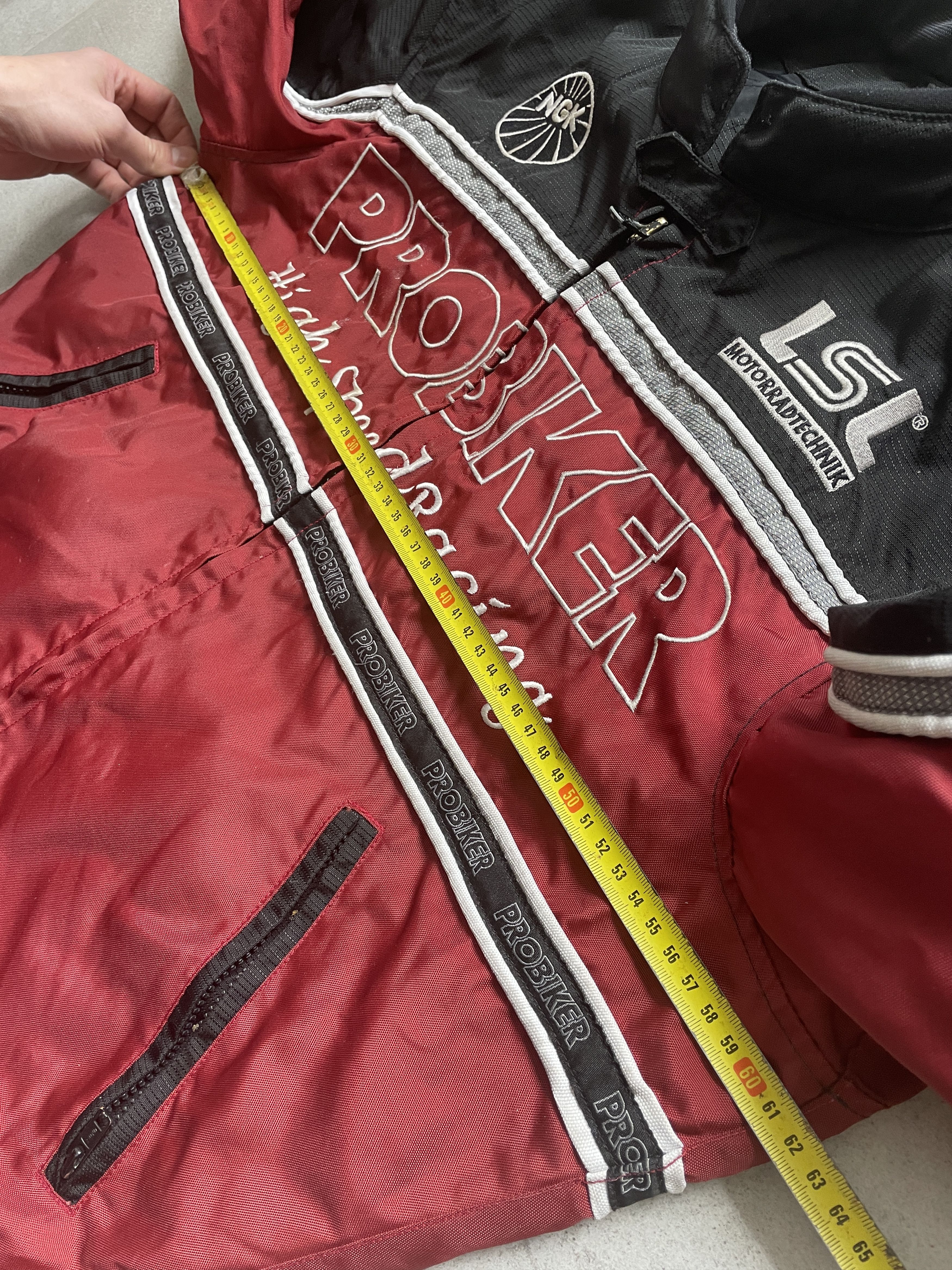Formula 1 PROBIKER HIGH SPEED RACING MOTO BURGUNDY BLACK JACKET Size US L / EU 52-54 / 3 - 11 Thumbnail