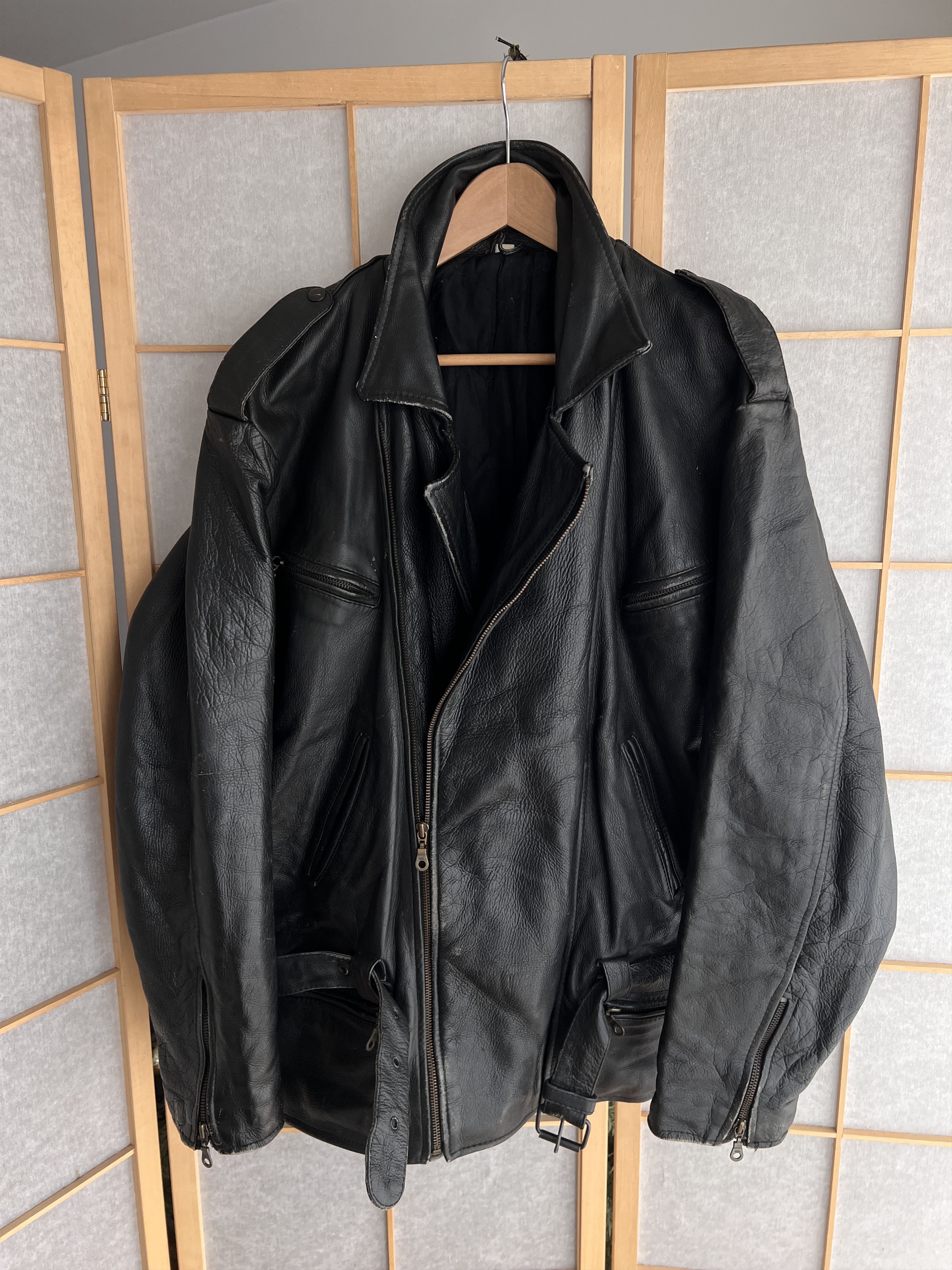 Japanese Brand Vintage 90s racing leather bomber jacket biker y2k punk rare Size US L / EU 52-54 / 3 - 6 Thumbnail