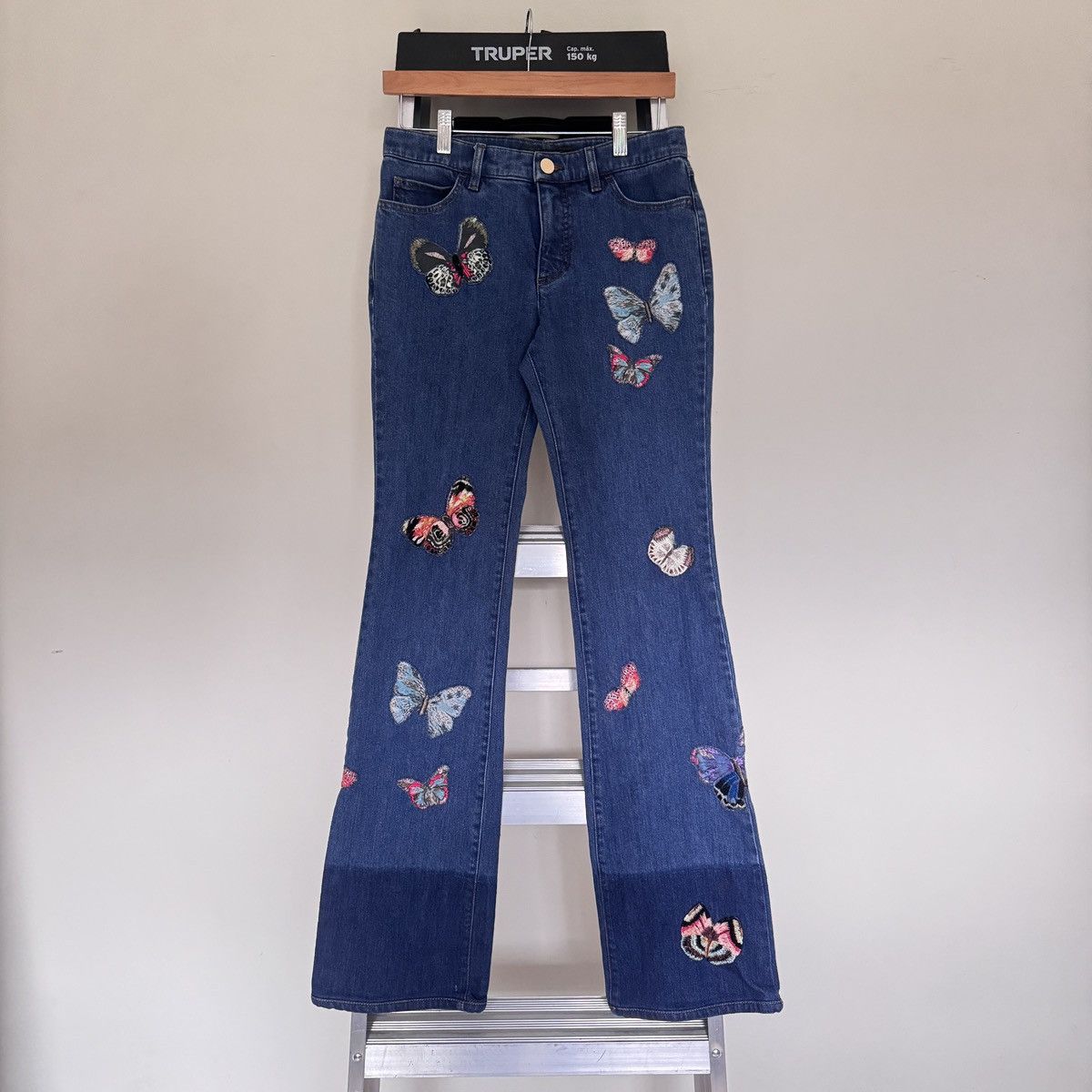 Valentino Valentino Butterfly Patches Flared Jeans Size 25" / US 0 / IT 36 - 1 Thumbnail