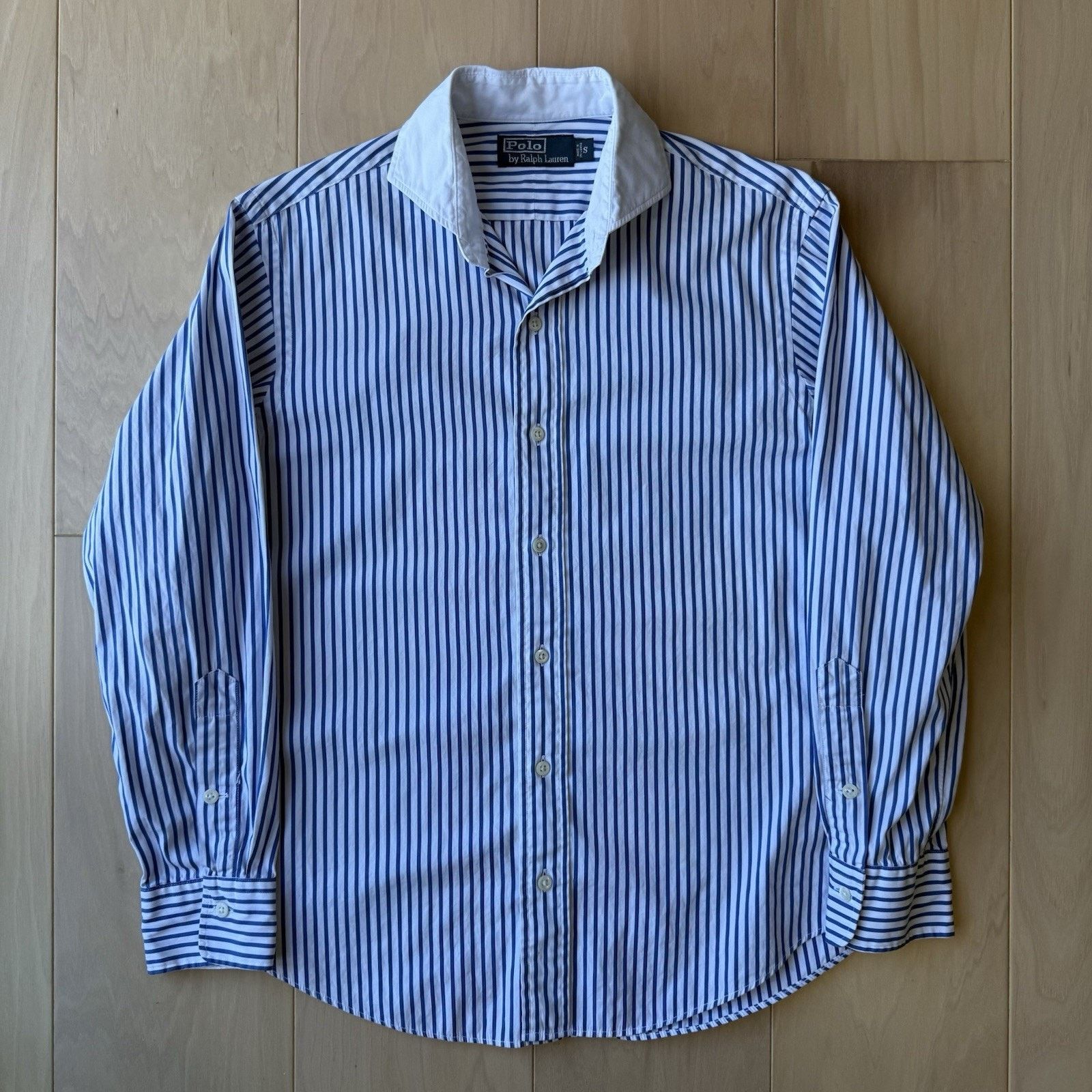 Polo Ralph Lauren Vintage Polo Ralph Lauren Shirt S Blue White Striped Oxford Size US S / EU 44-46 / 1 - 2 Thumbnail