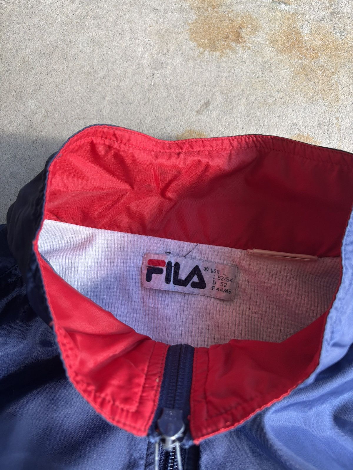 Fila Crazy Vintage 90s Fila Blue & Red Two Tone Windbreaker Size US XL / EU 56 / 4 - 4 Thumbnail