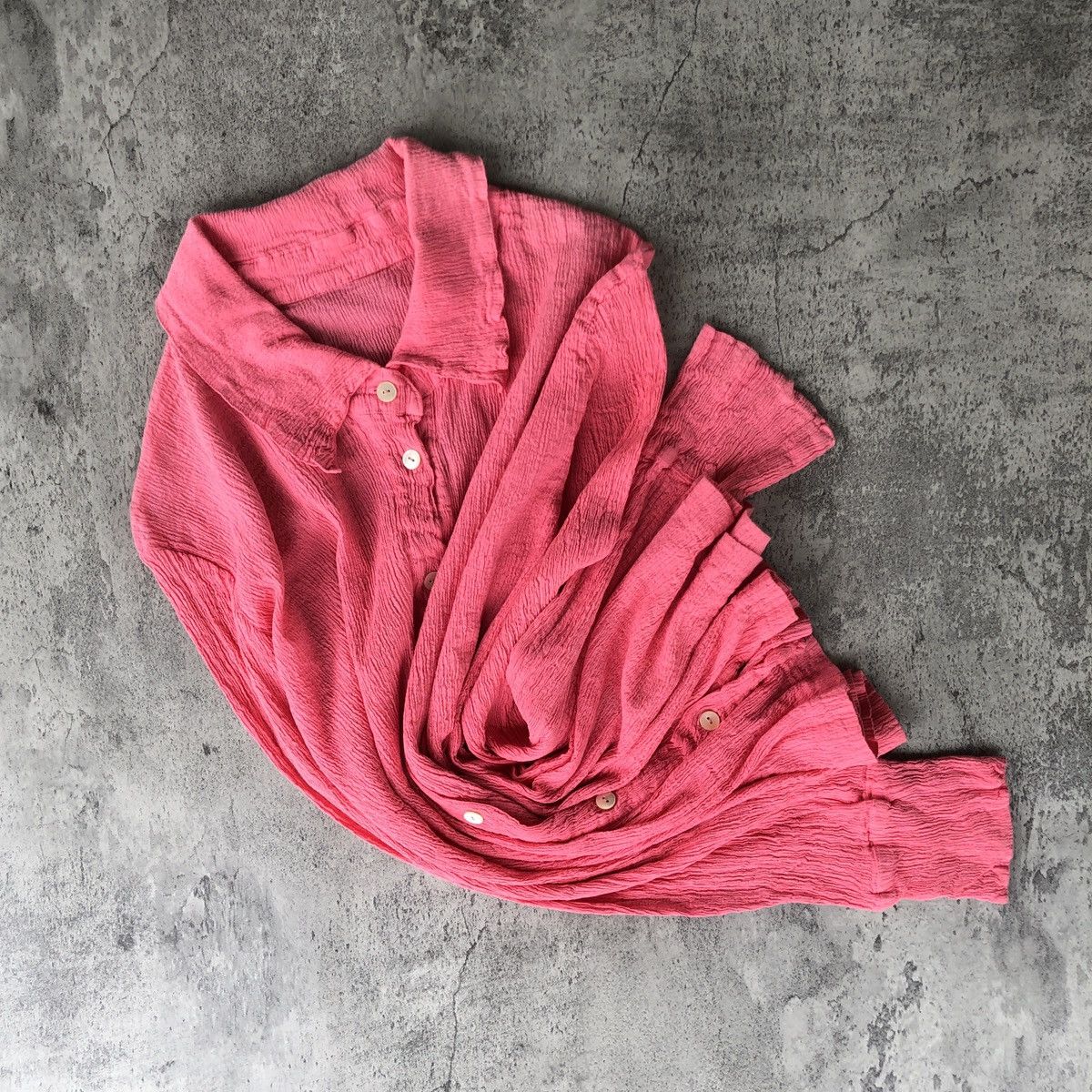 Issey Miyake × Japanese Brand × Tsumori Chisato Tsumori Chisato Issey miyake pleated button up shirt women Size S / US 4 / IT 40 - 1 Thumbnail