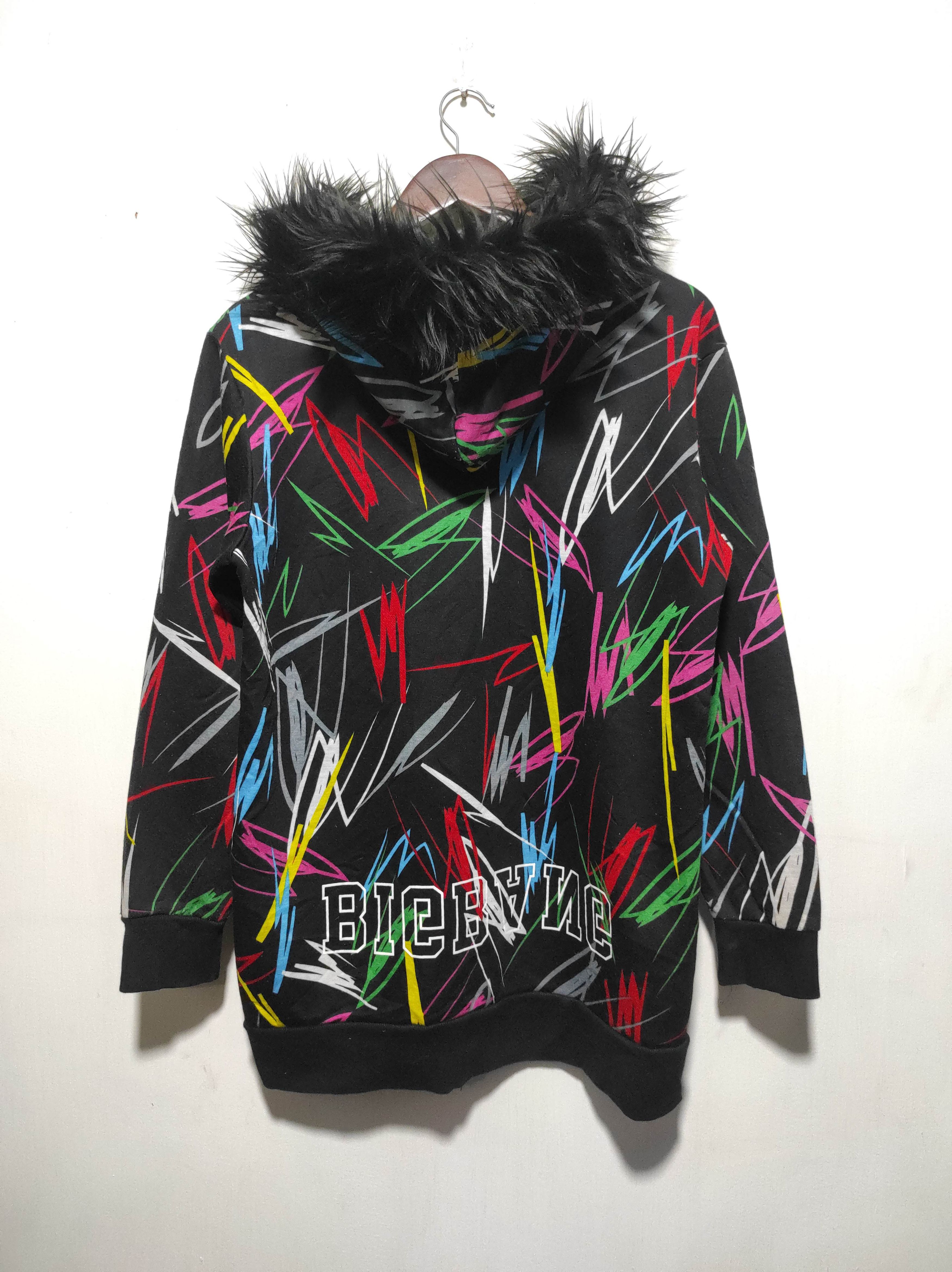 If Six Was Nine Black Multicolor Double Zip Fur Hoodie LGB i6w9 style Size US M / EU 48-50 / 2 - 13 Thumbnail
