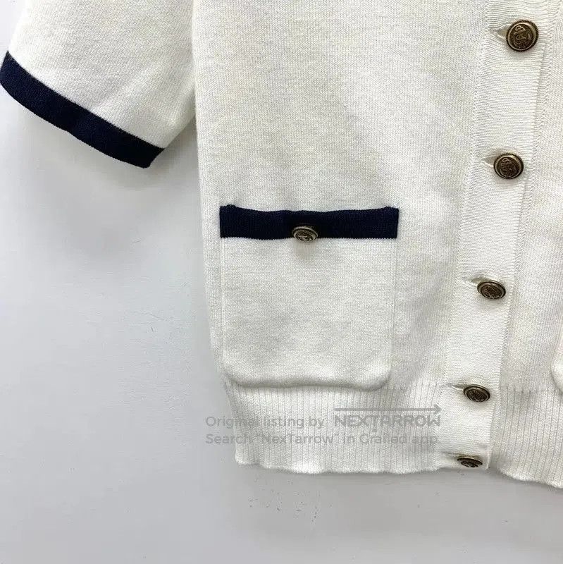 Miu Miu Miu Miu White Cotton Short Sleeve Pullover . Size XS / US 0-2 / IT 36-38 - 4 Thumbnail