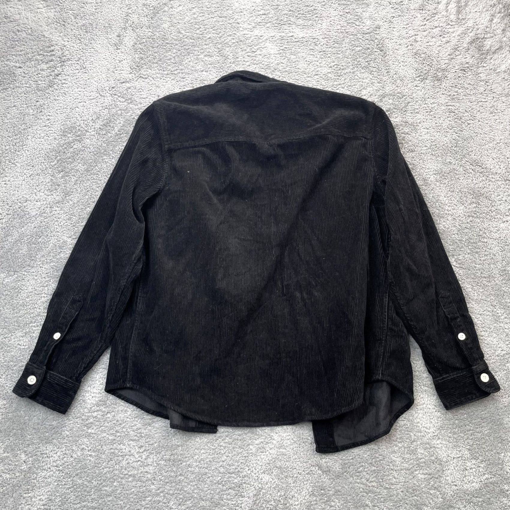 Gap Gap Jacket Womens Small Black Corduroy Coat Cotton Button Front Outdoor Workwear Shirt Womens Short Length Black Corduroy Jacket Size S / US 4 / IT 40 - 2 Thumbnail