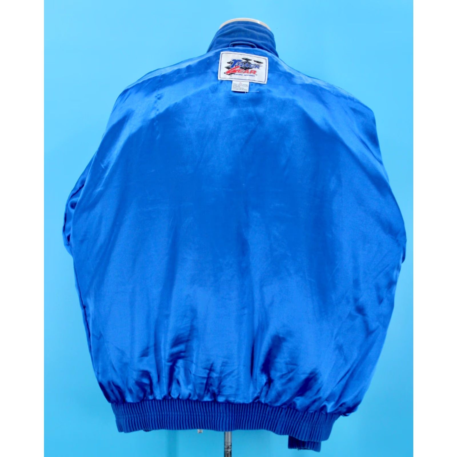 NASCAR Track Gear NASCAR Racing Jacket XL Men’s VTG 90s Jeremy Mayfield Mobil 1 Blue Cotton 1990s Size US XL / EU 56 / 4 - 3 Thumbnail