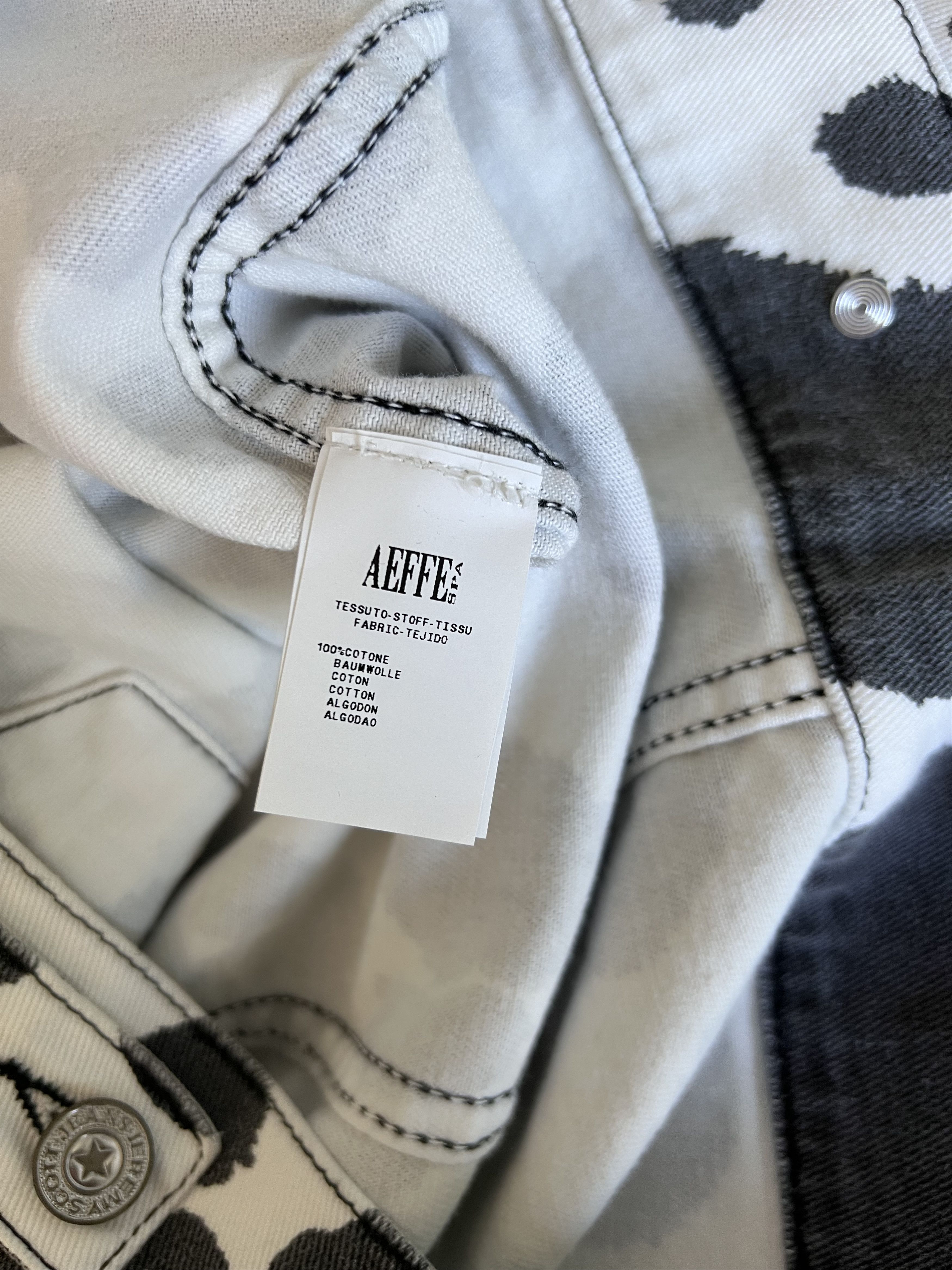 Jeremy Scott Jeremy Scott Cow Print Denim Jacket in White Black Size US M / EU 48-50 / 2 - 9 Thumbnail