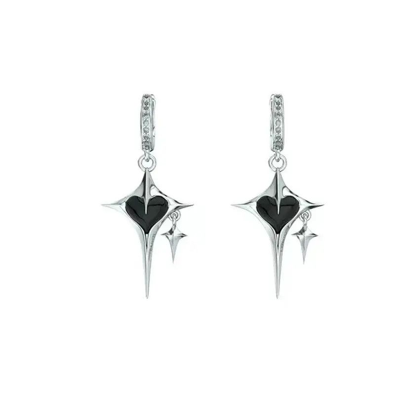 Jewelry Black Heart Stone Earrings Size ONE SIZE - 5 Thumbnail