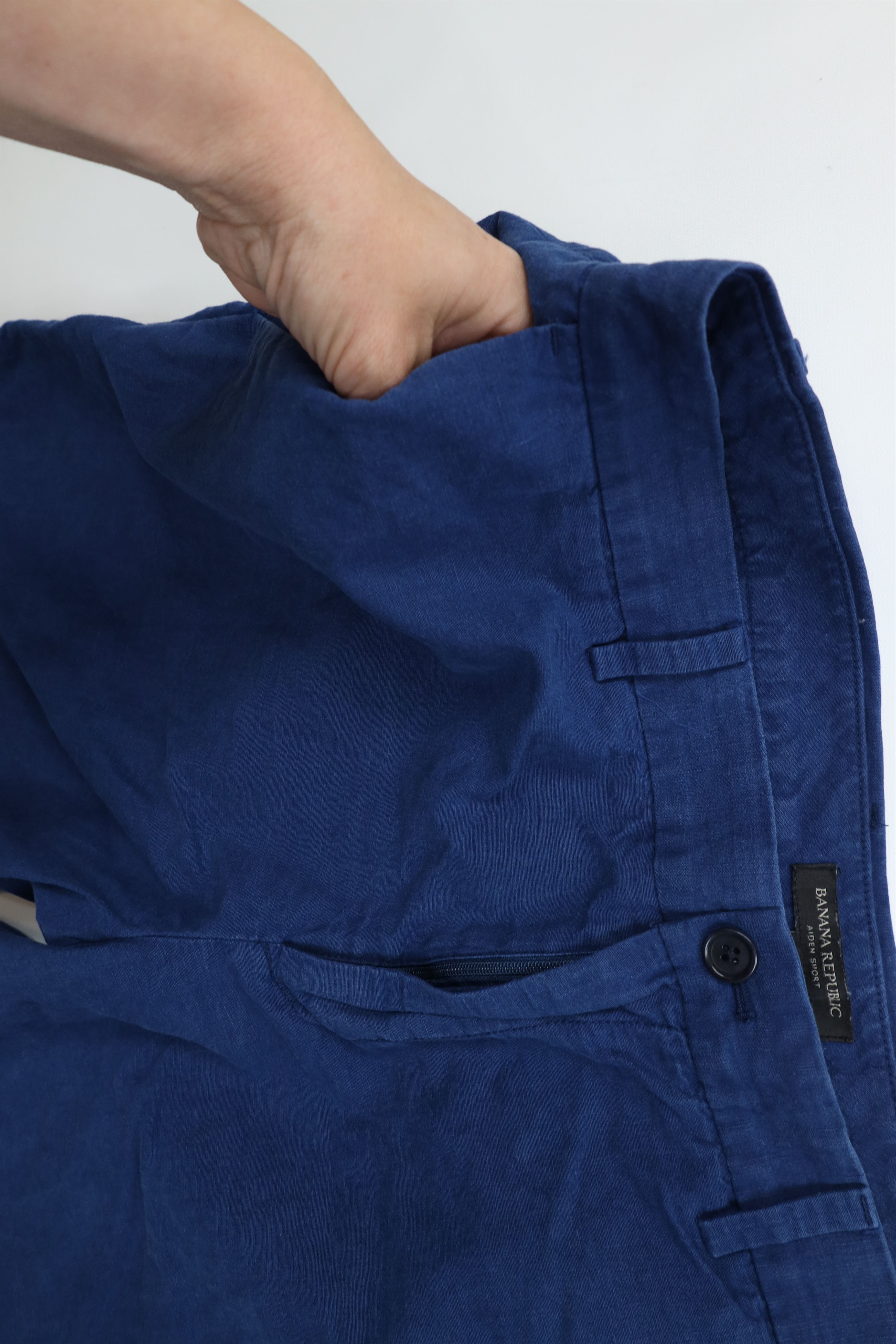 Banana Republic Banana Republic Blend Aiden Above Knee Chino Shorts Blue Size US 36 / EU 52 - 6 Thumbnail